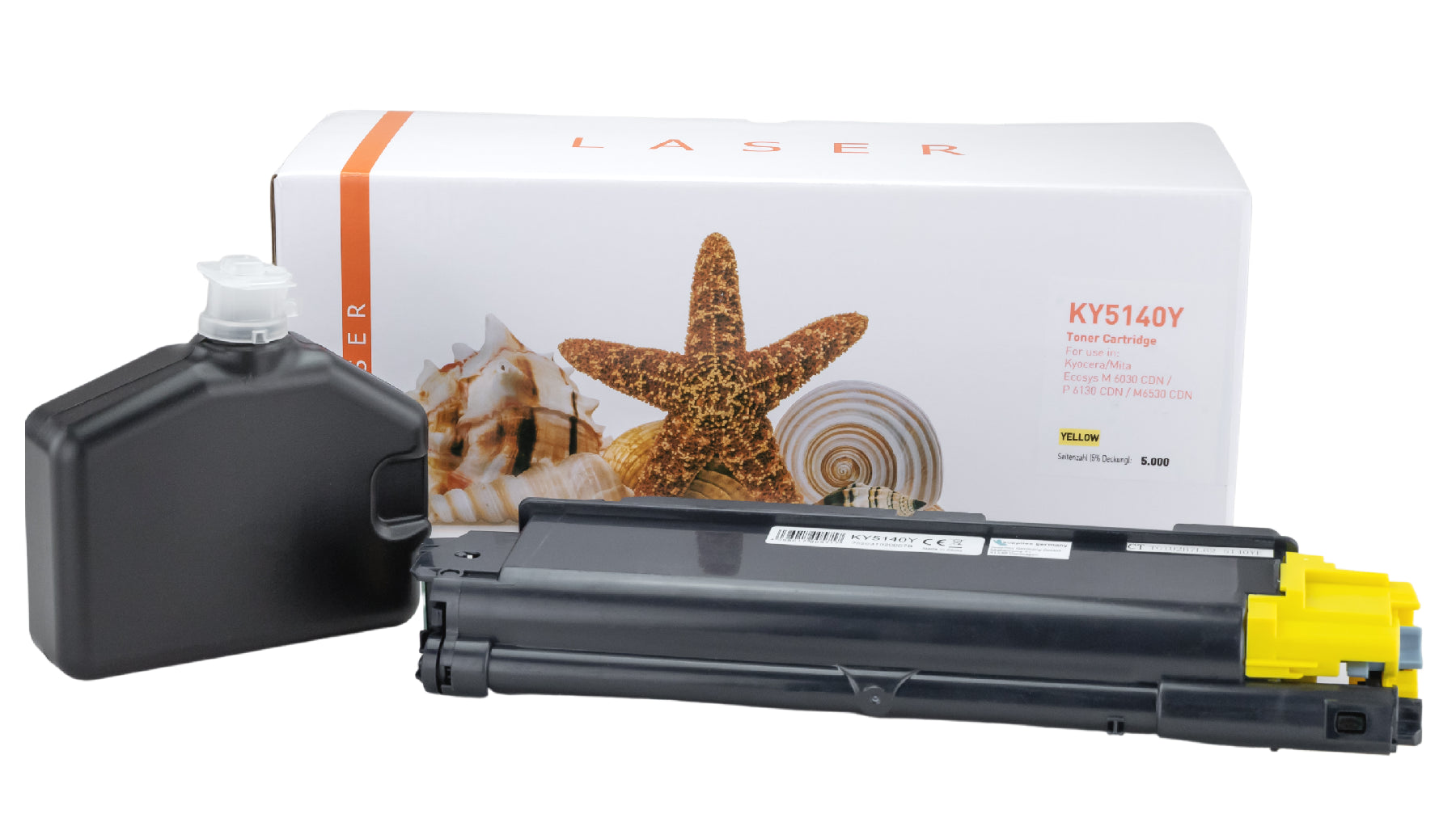 White BoxTONTK5140Y Alternativ Toner Gelb für Kyocera  / TK5140Y / 5.000 Seiten neu gelb