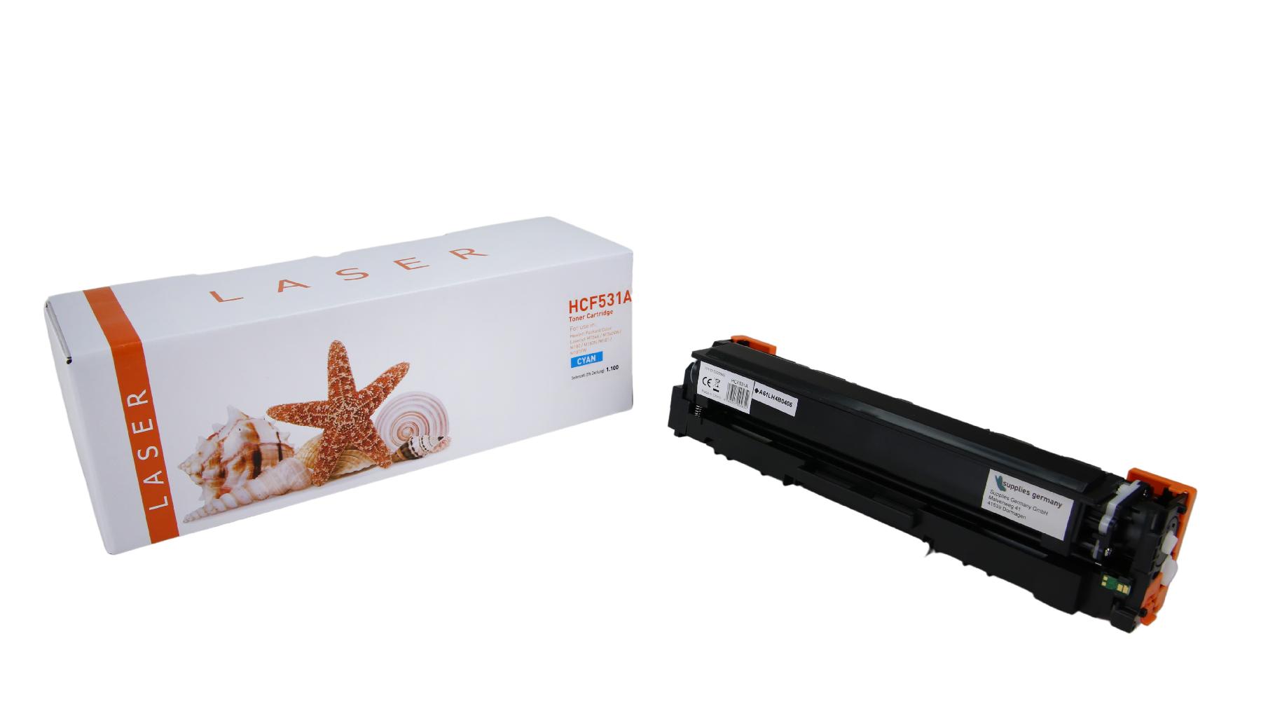 TONCF531A Alternativ Toner Cyan für HP / CF531A / 1.100 Seiten