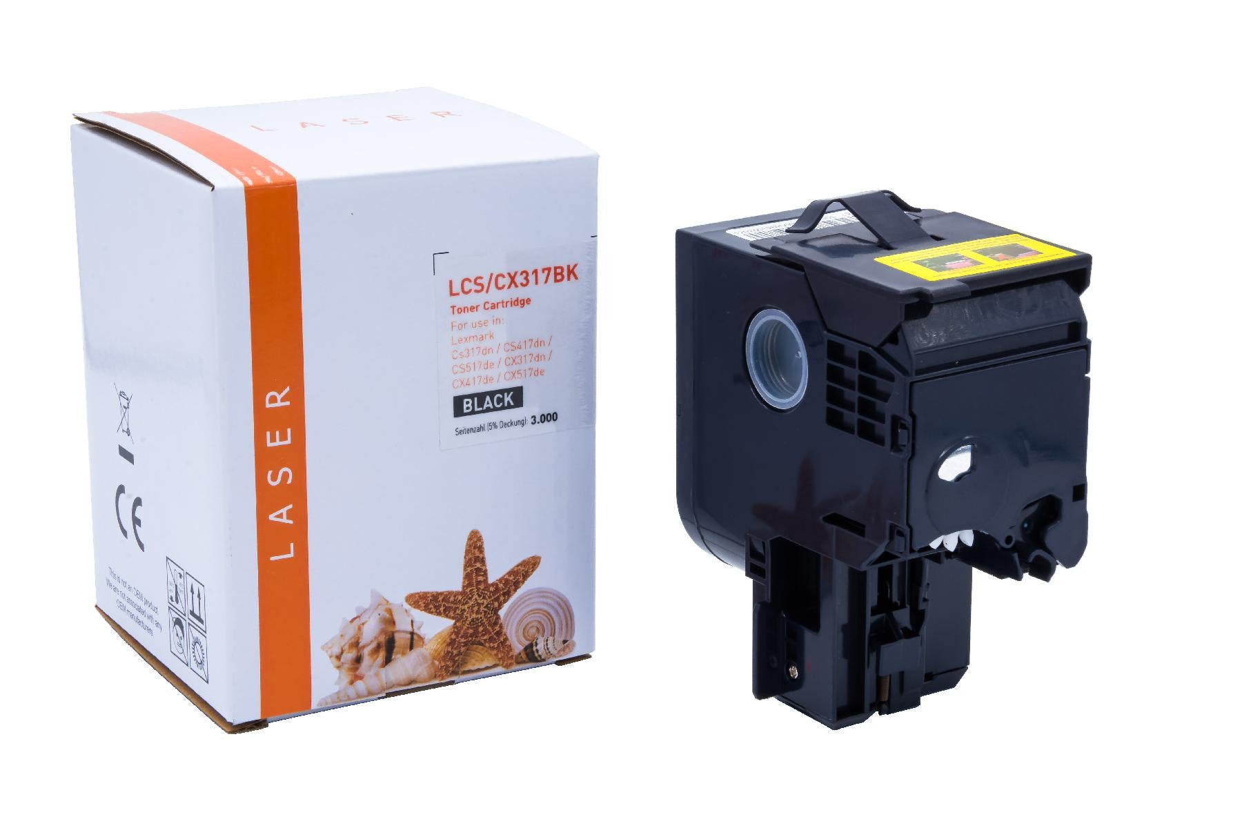 TONCS/CX317BK Alternativ Toner Black für Lexmark / 71B20K0 / 3.000 Seiten