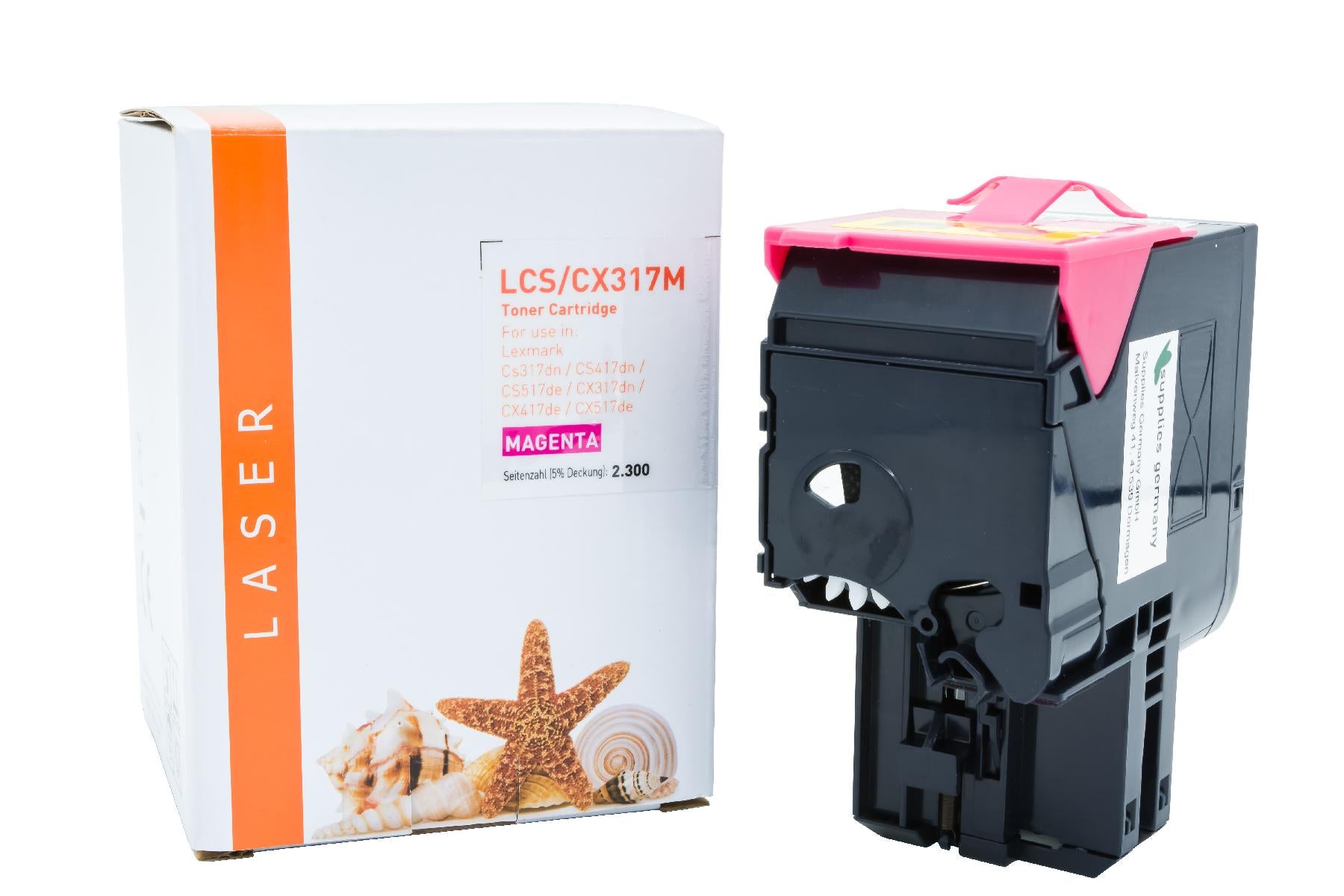 TONCS/CX317M Alternativ Toner Magenta für Lexmark / 71B20M0 / 2.300 Seiten
