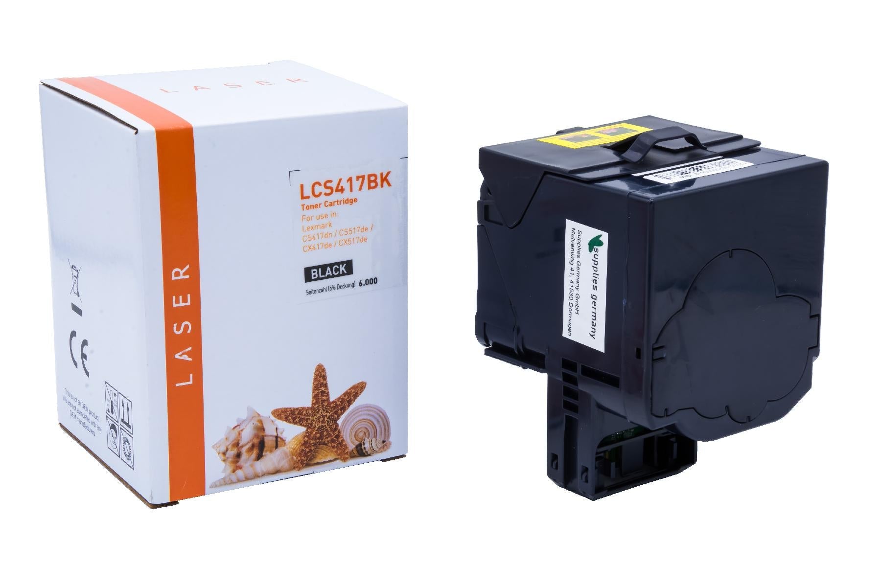 White Box TONCS417BK Alternativ Toner Schwarz für Lexmark / 71B2HK0 / 6.000 Seiten neu schwarz