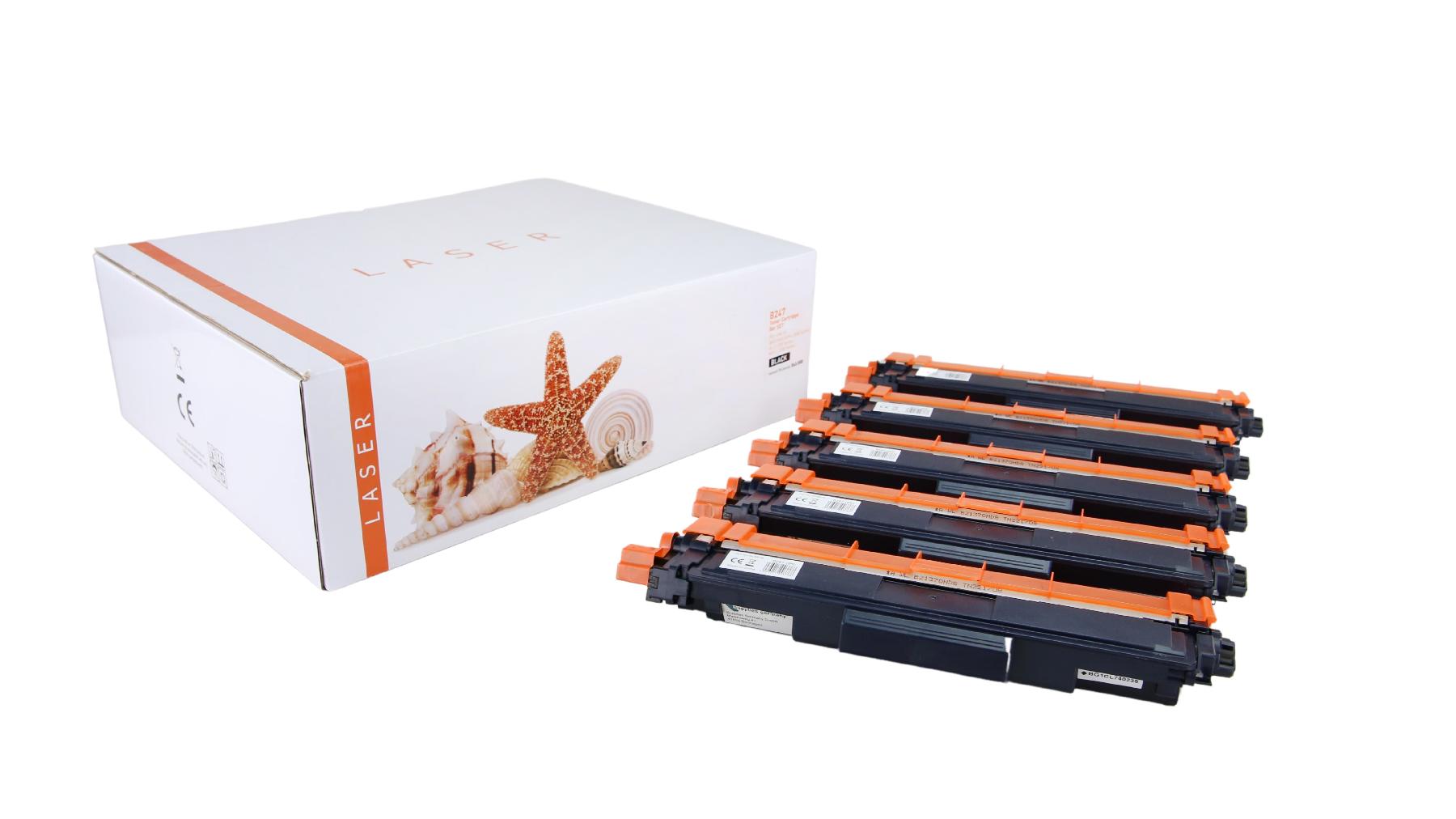 White Box 5er Set TONTN247BK Alternativ Toner Schwarz für Brot / TN247BK / 5x 3.000 Seiten neu schwarz