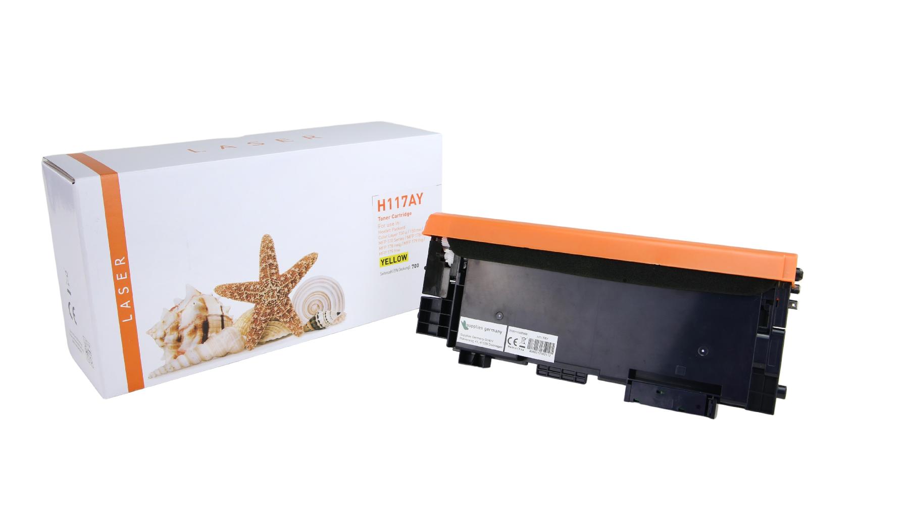 TON117AY Alternativ Toner Gelb für HP / W2072A / 700 Seiten