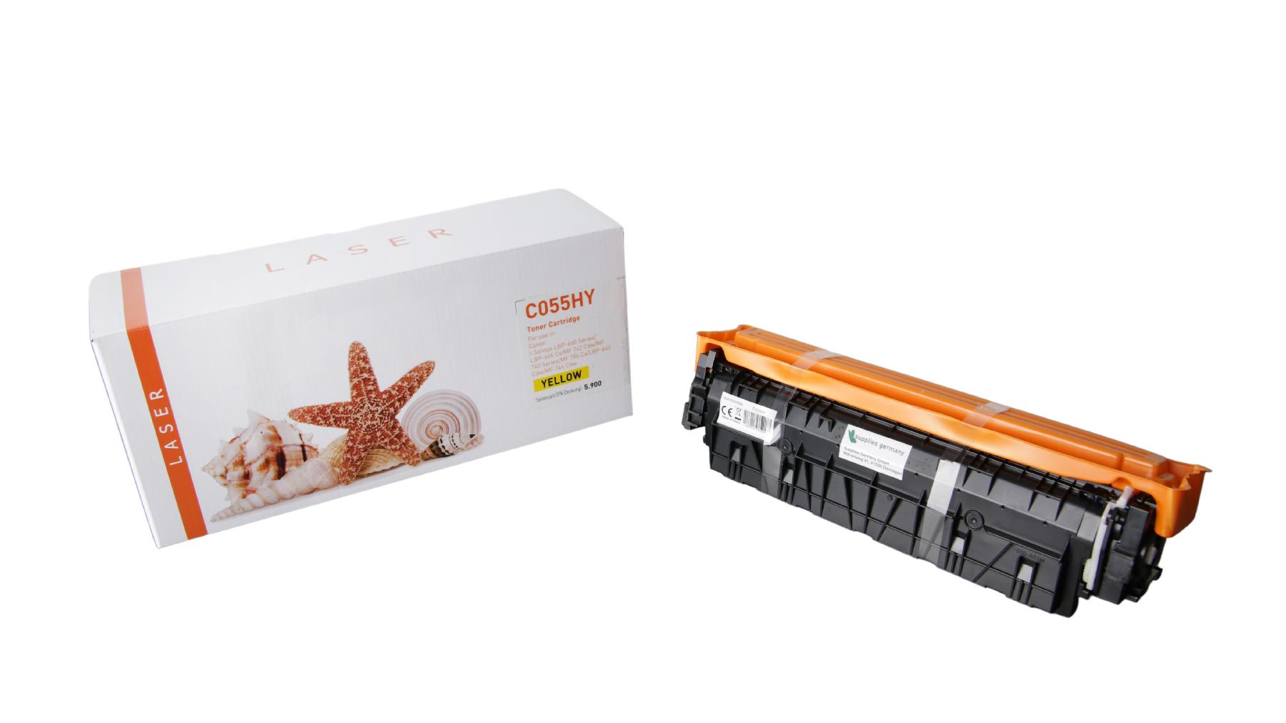 TON055HY Alternativ Toner Gelb für Canon / 3017C002 / 5.900 Seiten