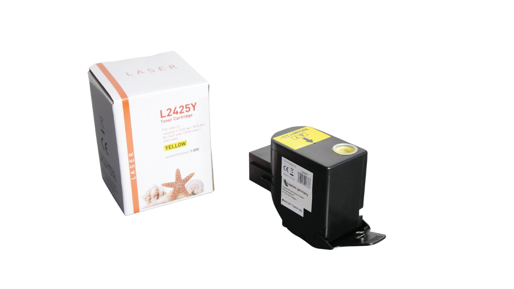 TONC2425Y Alternativ Toner Yellow für Lexmark / C2320Y0 / 1.000 Seiten