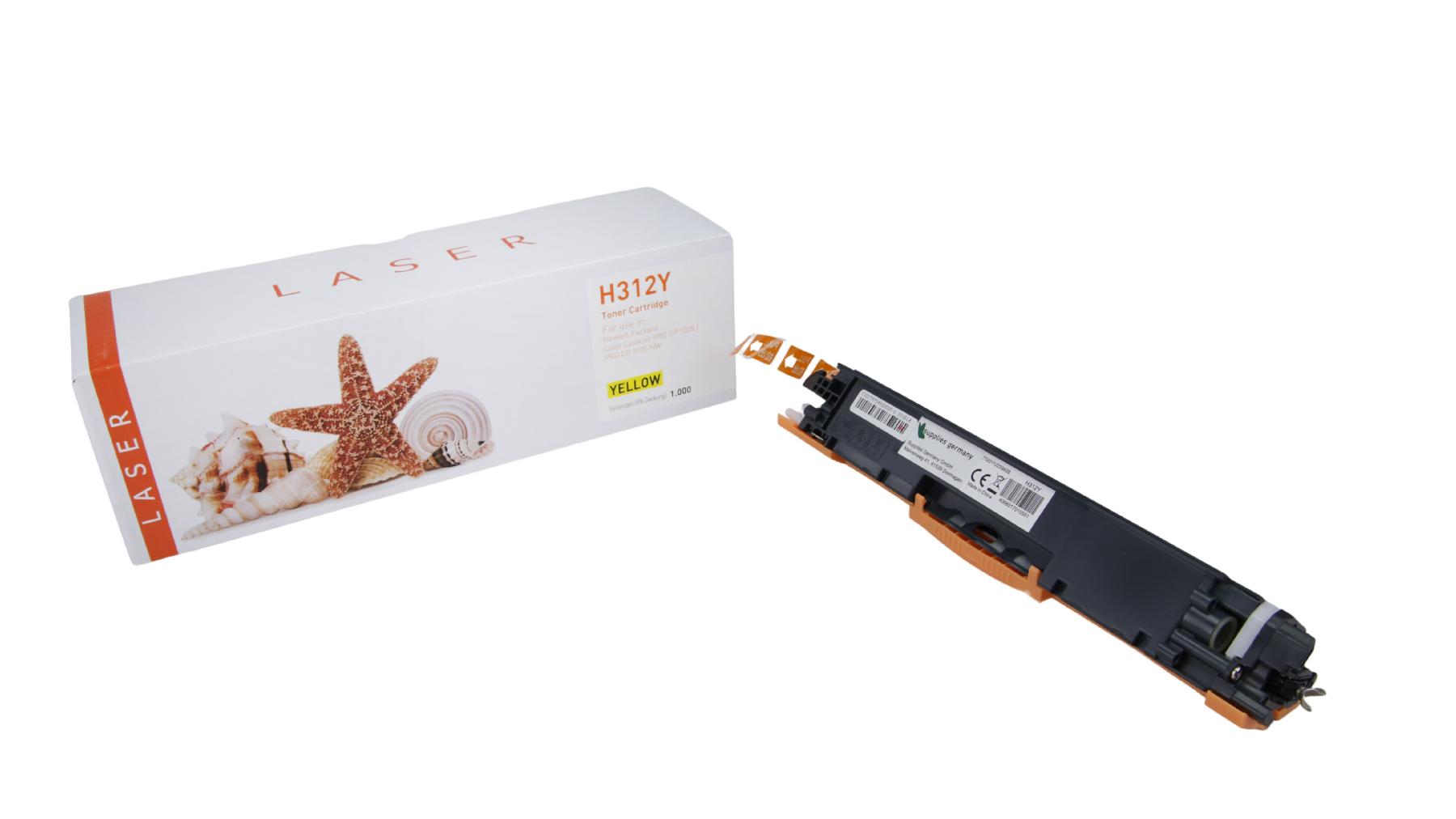 TONCE312Y Alternativ Toner Gelb für HP / CE312A / 126A / 1.000 Seiten