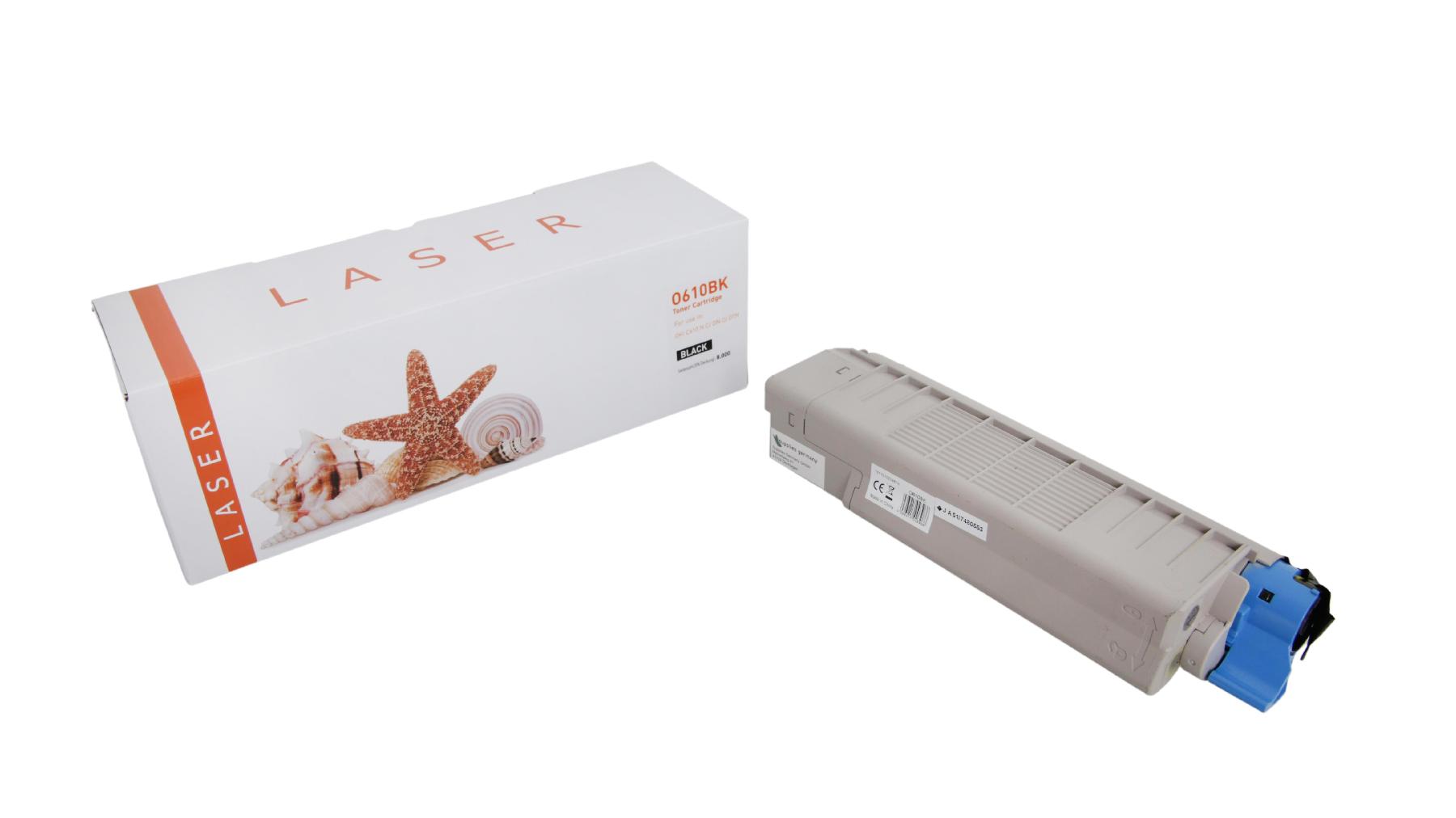 White Box TONC610 Alternativ Toner Schwarz für OKI / 44315308 / 8.000 Seiten  neu schwarz