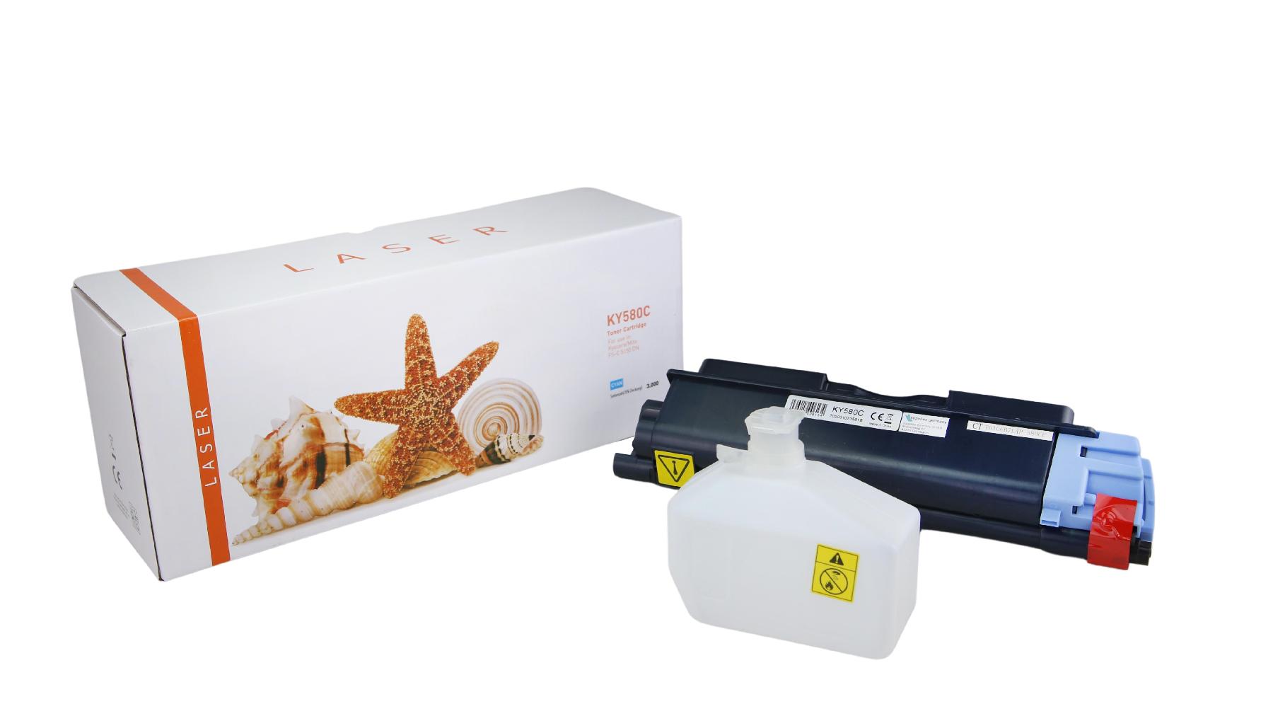 TONTK580C Alternativ Toner Cyan für Kyocera / TK580C / 3.000 Seiten