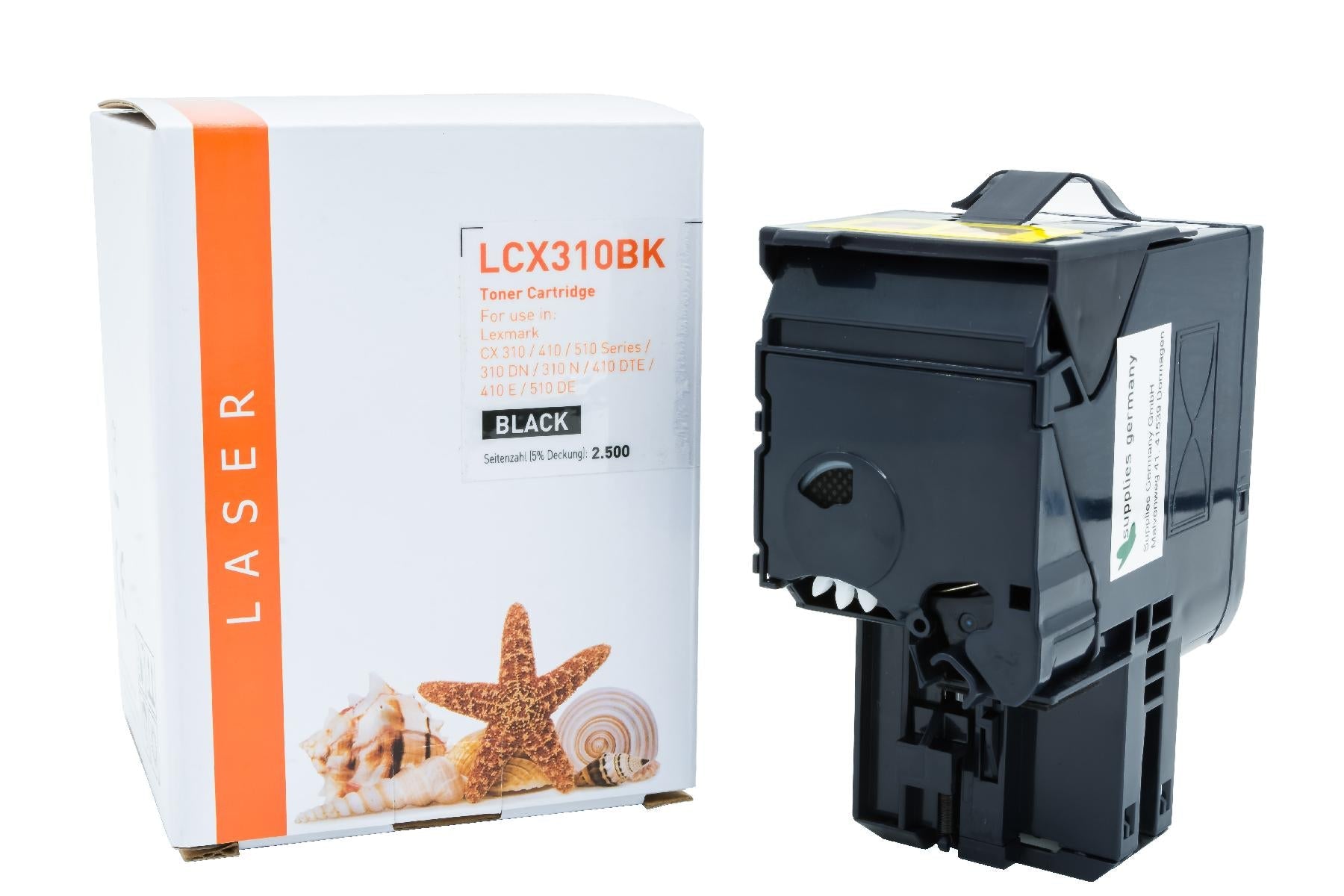 White Box TONCX310BK Alternativ Toner Schwarz  für Lexmark  / 80C2SKO / 2.500 Seiten neu schwarz