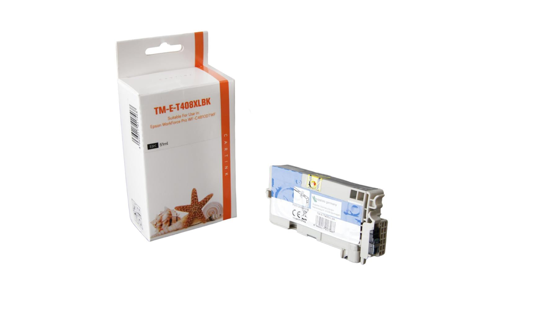 T408XLBK Alternativ Seestern Tinte Schwarz für Epson / C13T09K14010 / 2.200 Seiten