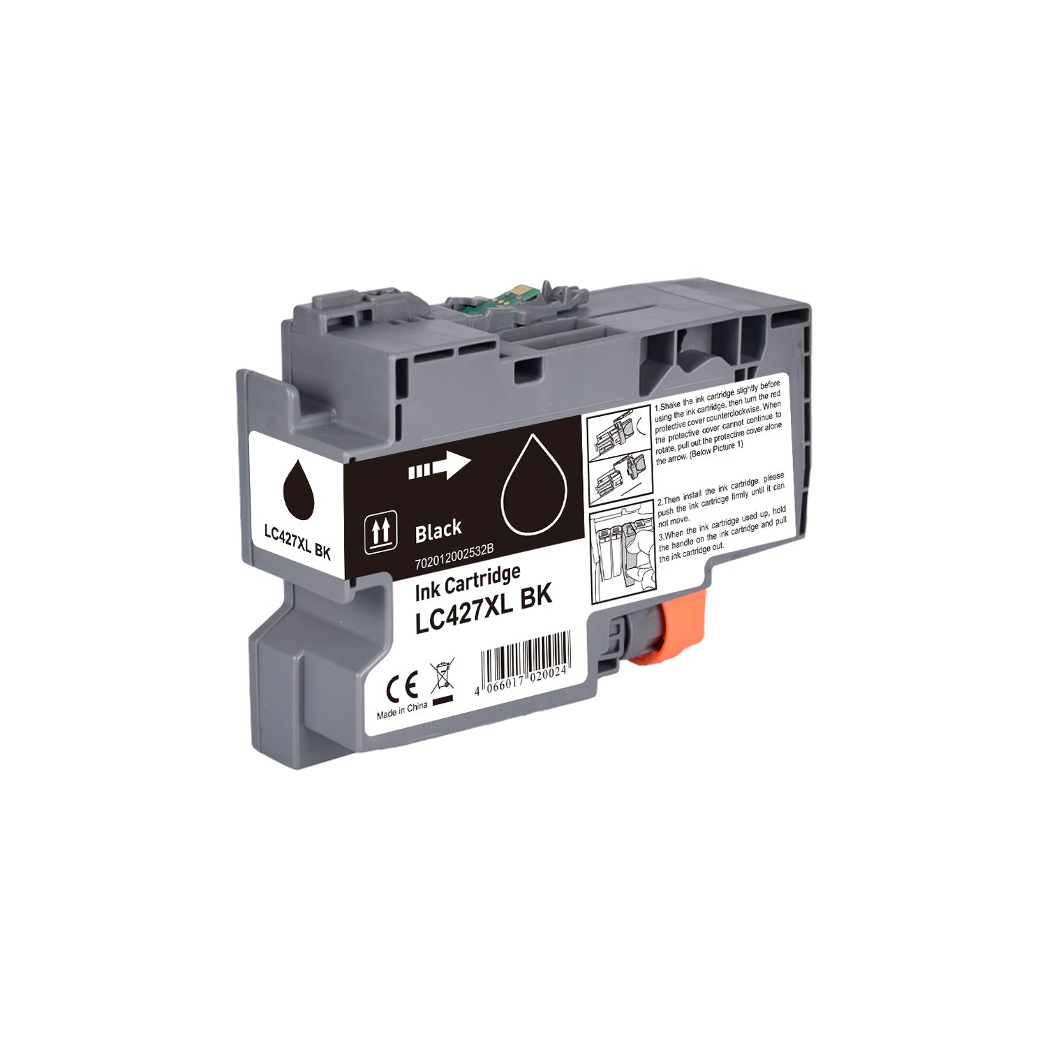 BULK LC427XLBK Alternativ (Pigment) Tinte Schwarz für Brother / LC427XLBK / 124ml