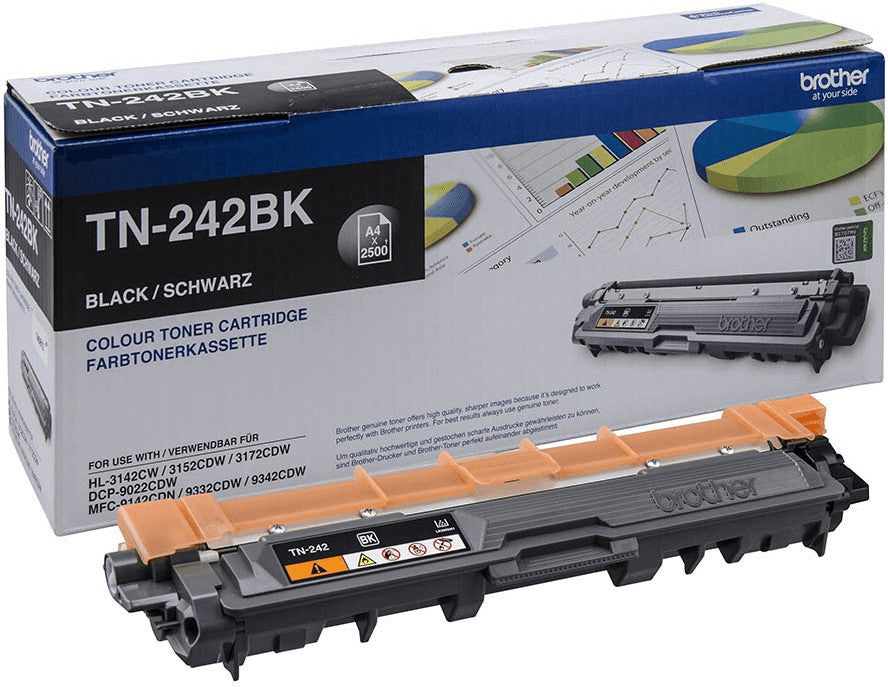 Brother TN242BK / Schwarz / Original Toner / TN-242BK / 1400 S. Tonerkartusche TN 242 Black