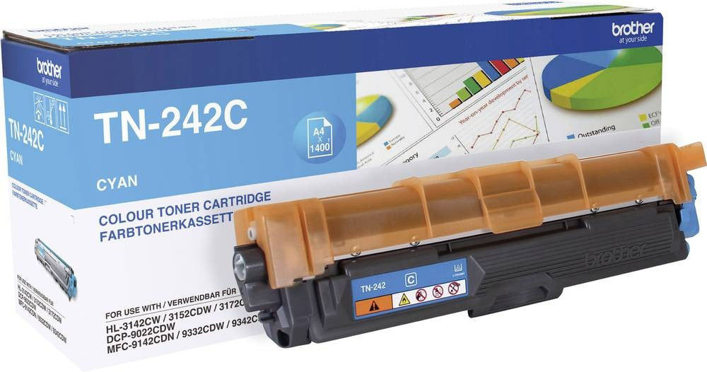 Brother TN242C / Cyan / Original Toner / TN-242C / 1400 S. Tonerkartusche TN 242