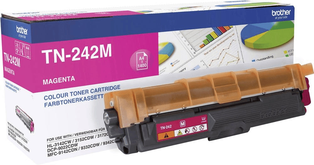 Brother TN242M / Magenta / Original Toner / TN-242M / 1400 S. Tonerkartusche TN 242
