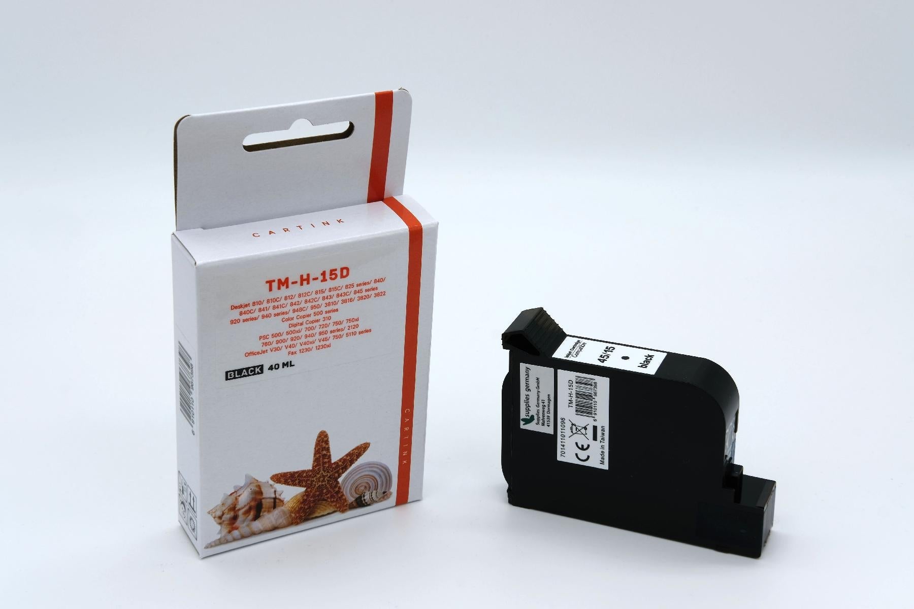 REF45ANEW Alternativ Tinte Black für HP / 51645A / 40ml (Patentsicher)