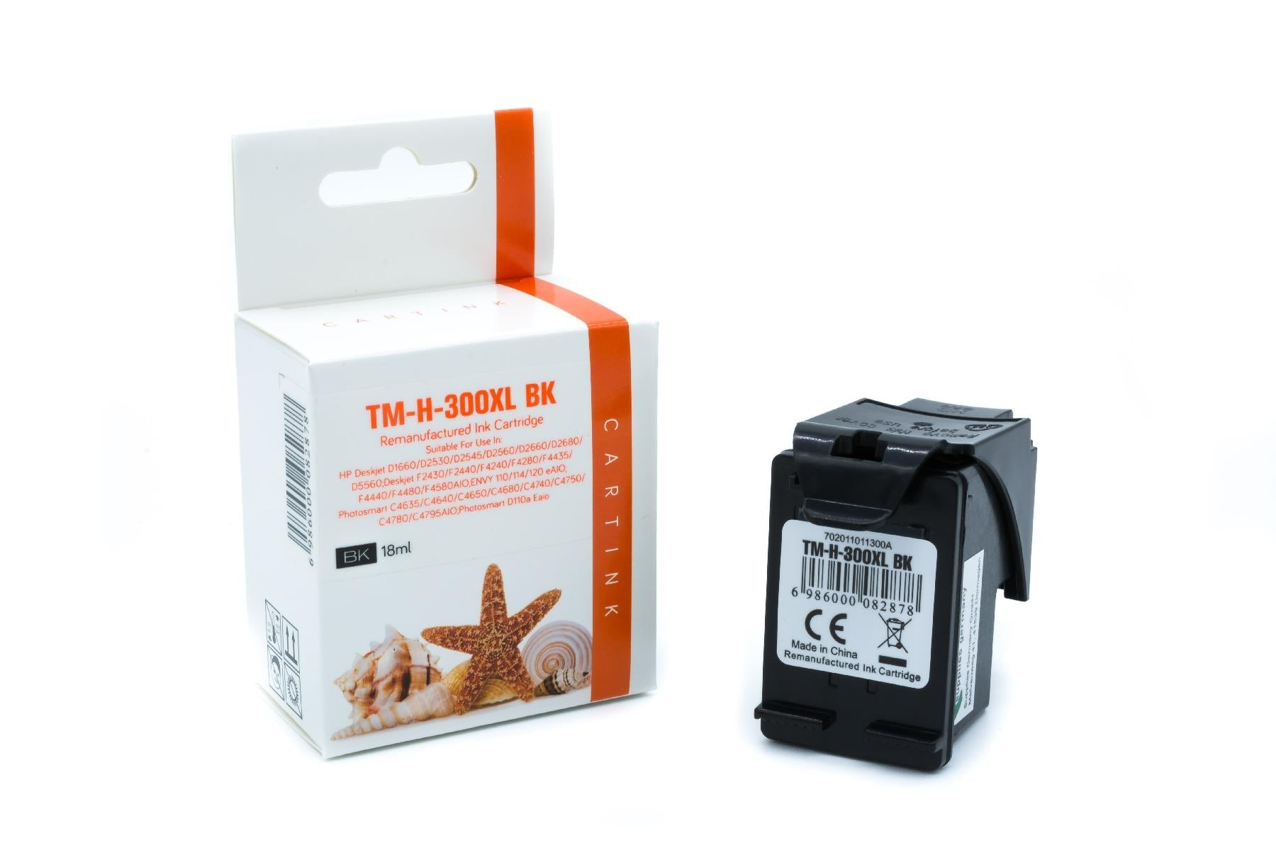 REF300BKXL Refill Tinte Schwarz für HP / CC641EE / 16ml