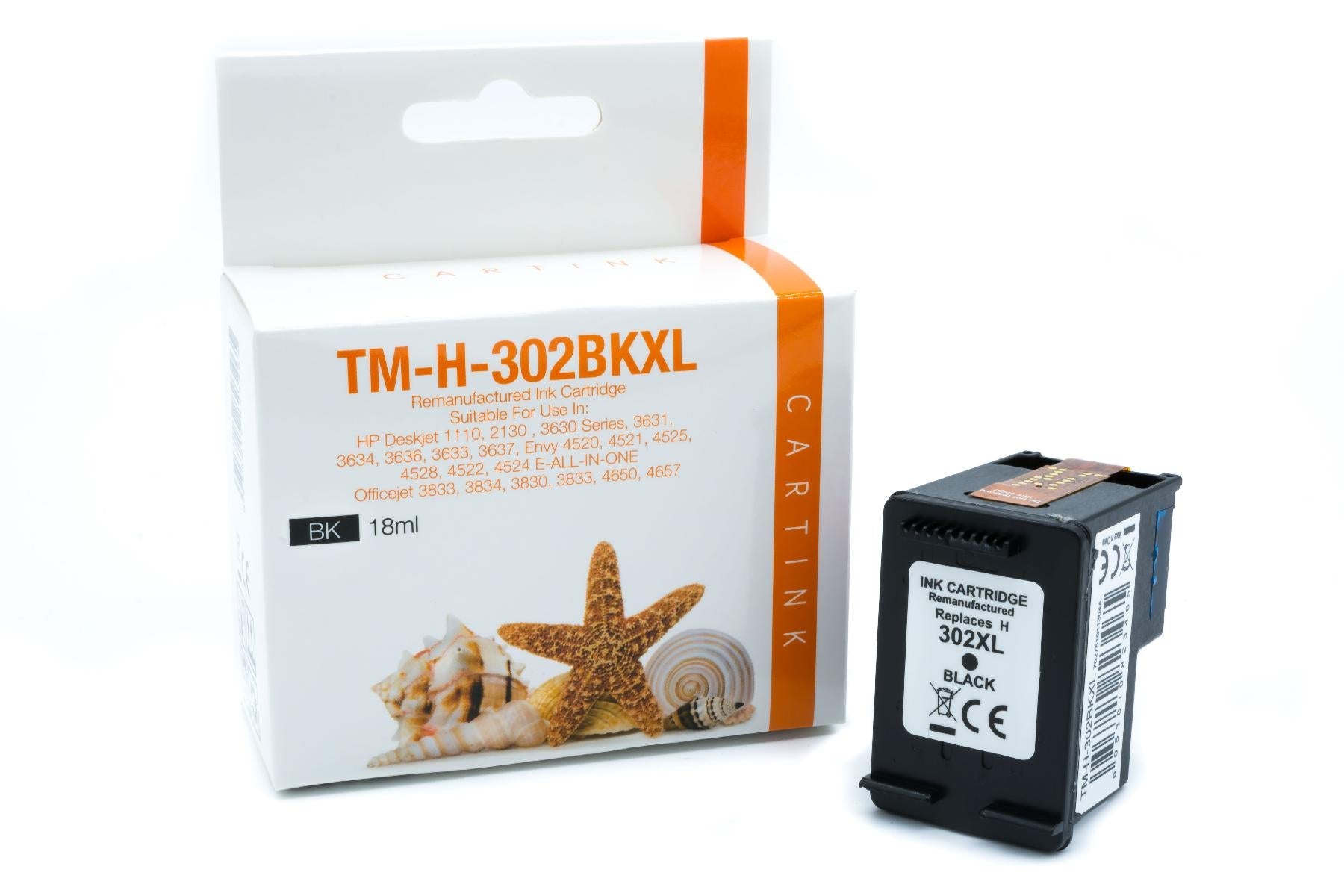 REF302BKXL Refill Tinte Schwarz für HP / F6U68AE / 18ml (EU)