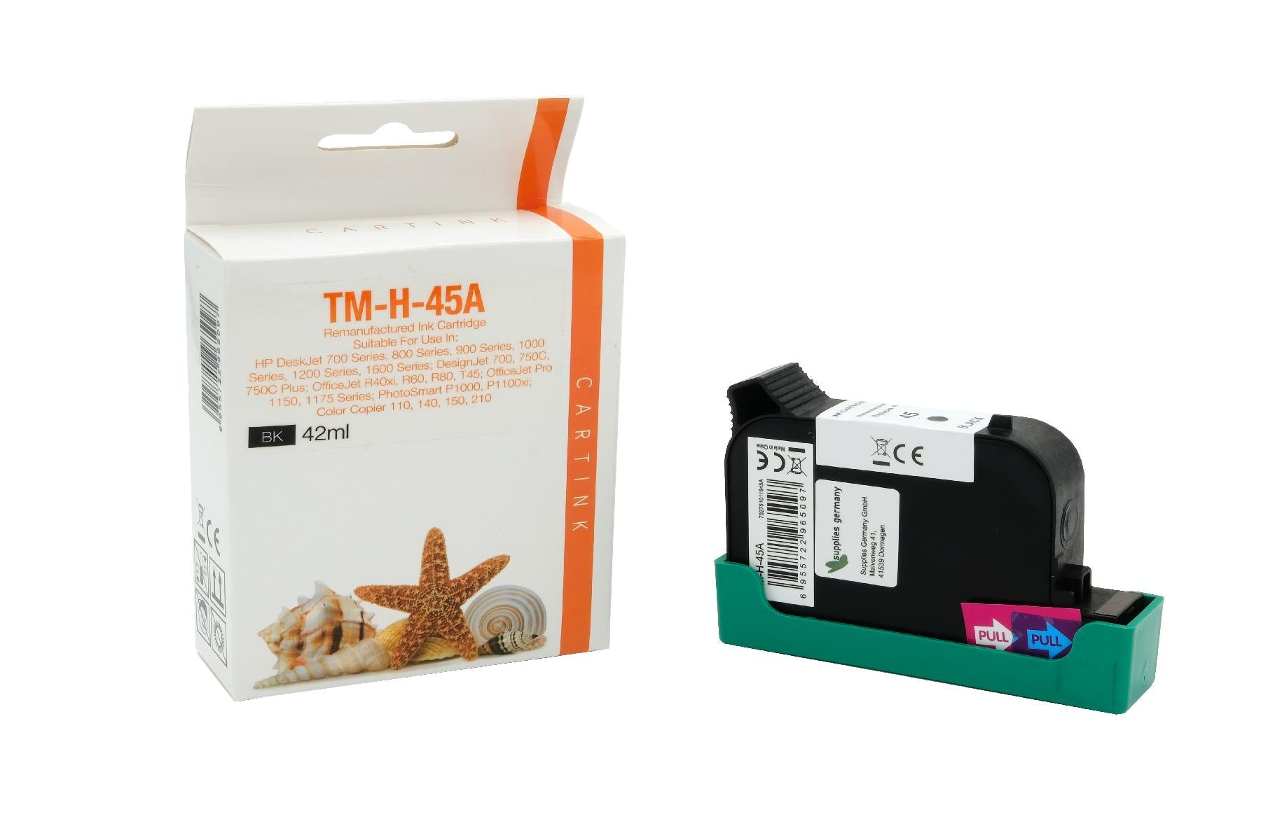 REF45A Refill Tinte Schwarz für HP / 51645A / 42ml