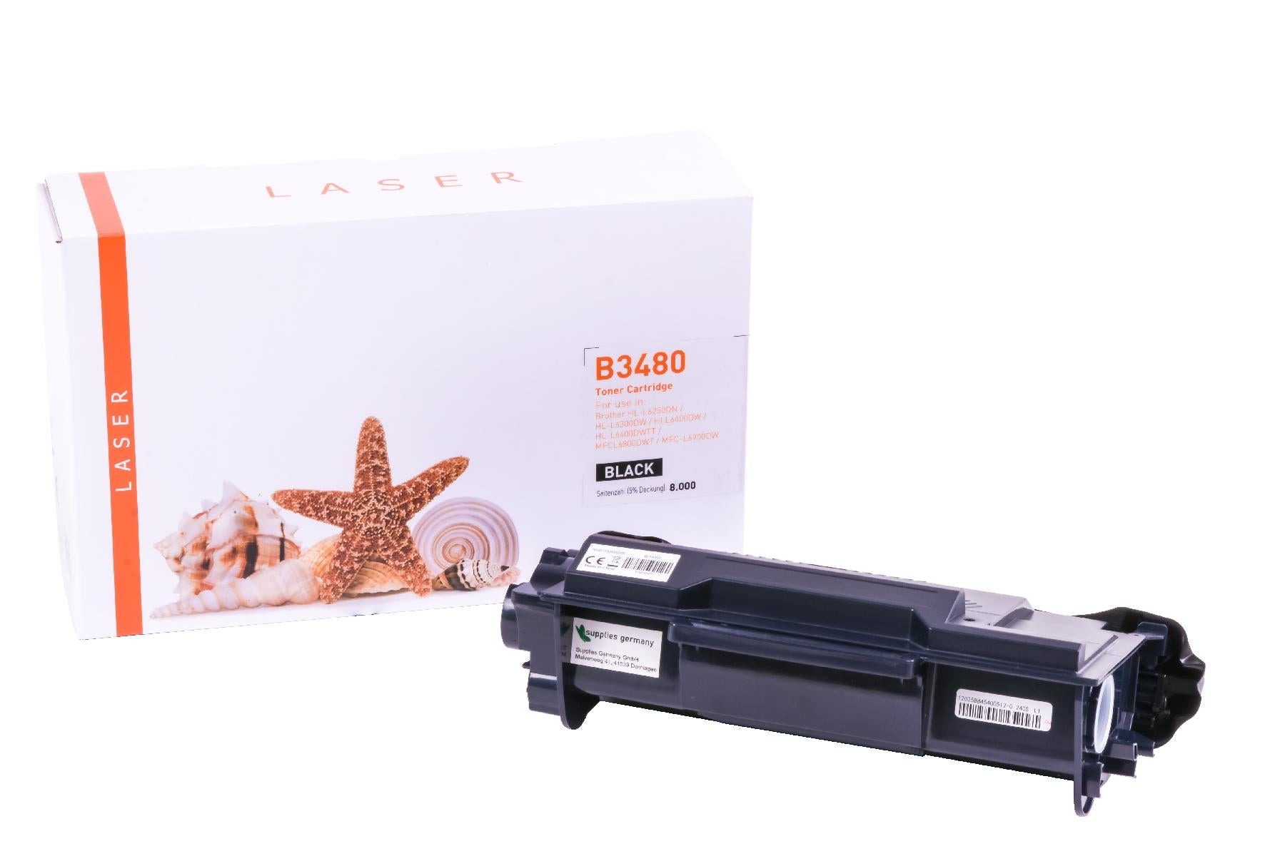 White Box TONTN3480 Alternativ Toner Schwarz für Brother  / TN3480 / 8.000 Seiten  neu schwarz