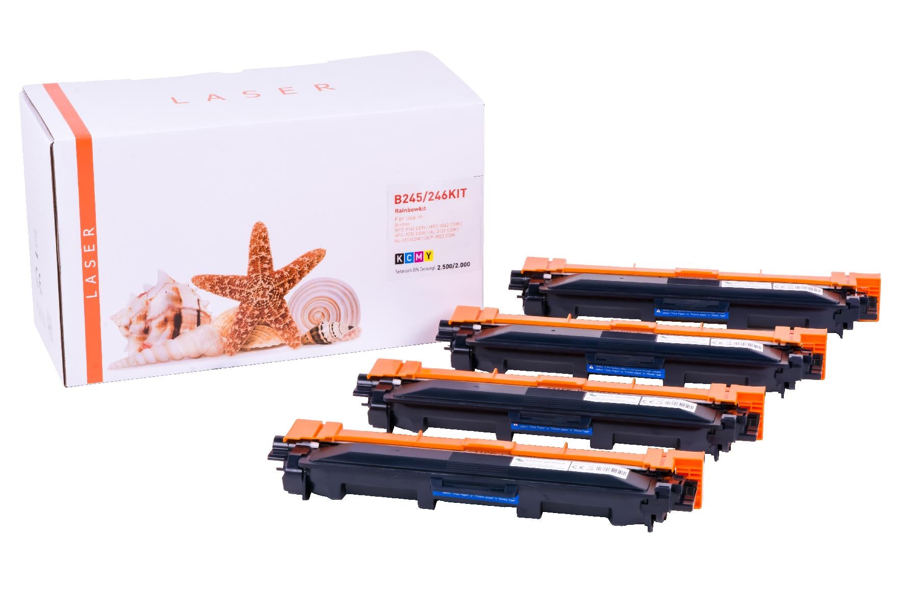 TONTN246KIT Univ. Toner TN241/242/245/246 Rainbowkit für Brother / TN246KIT / BK2.500  / CMY2.200 Seiten