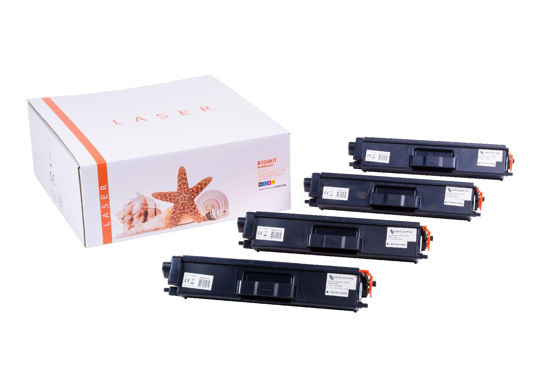 TONTN326KIT Alternativ Toner Rainbowkit für Brothe / TN326 / BK4.000 / CMY3.500 Seiten