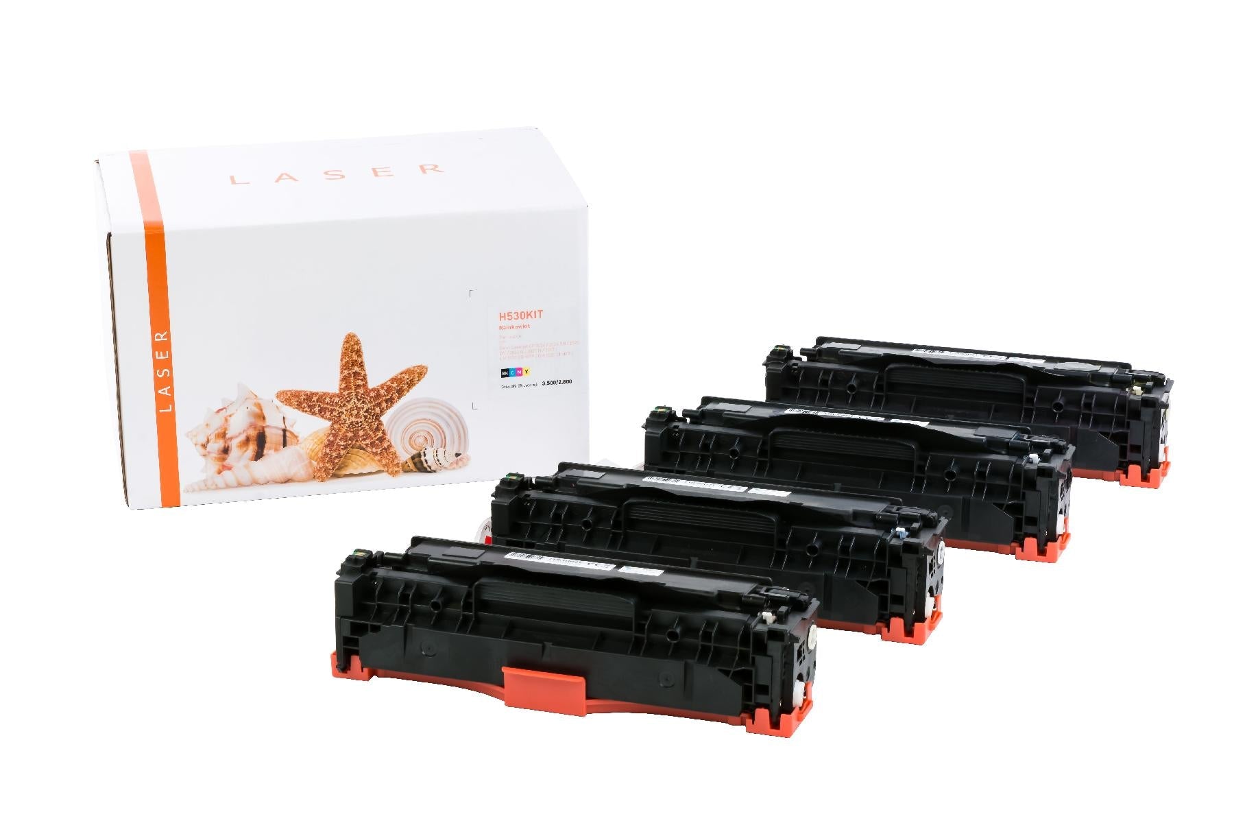 TONCC530KIT Alternativ Toner Rainbowkit für HP / CC530 / BK3.500 / CMY2.800 Seiten