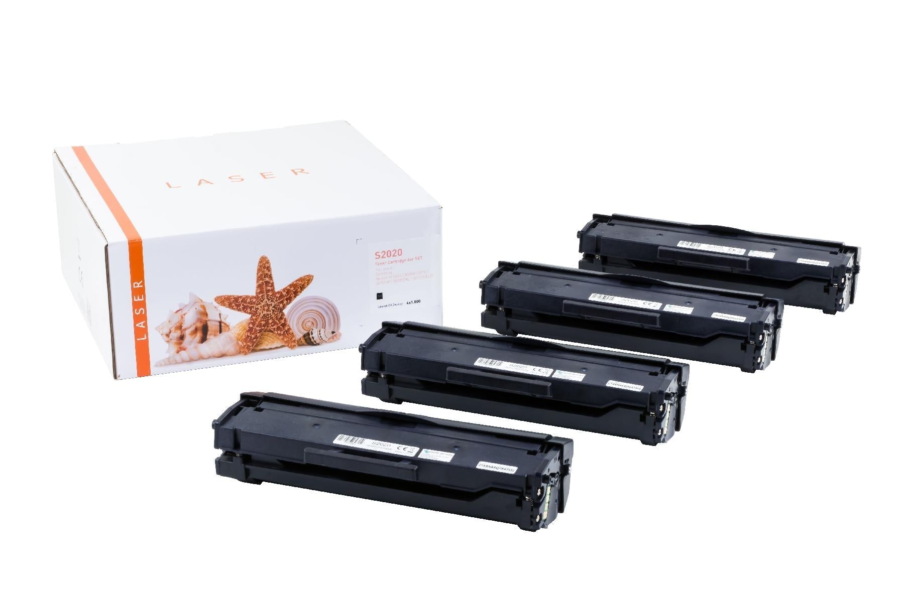 White Box 4er Set TONM2020 Alternativ Toner Schwarz für Samsun / MLTD111S/ELS / 4x1.000 Seiten