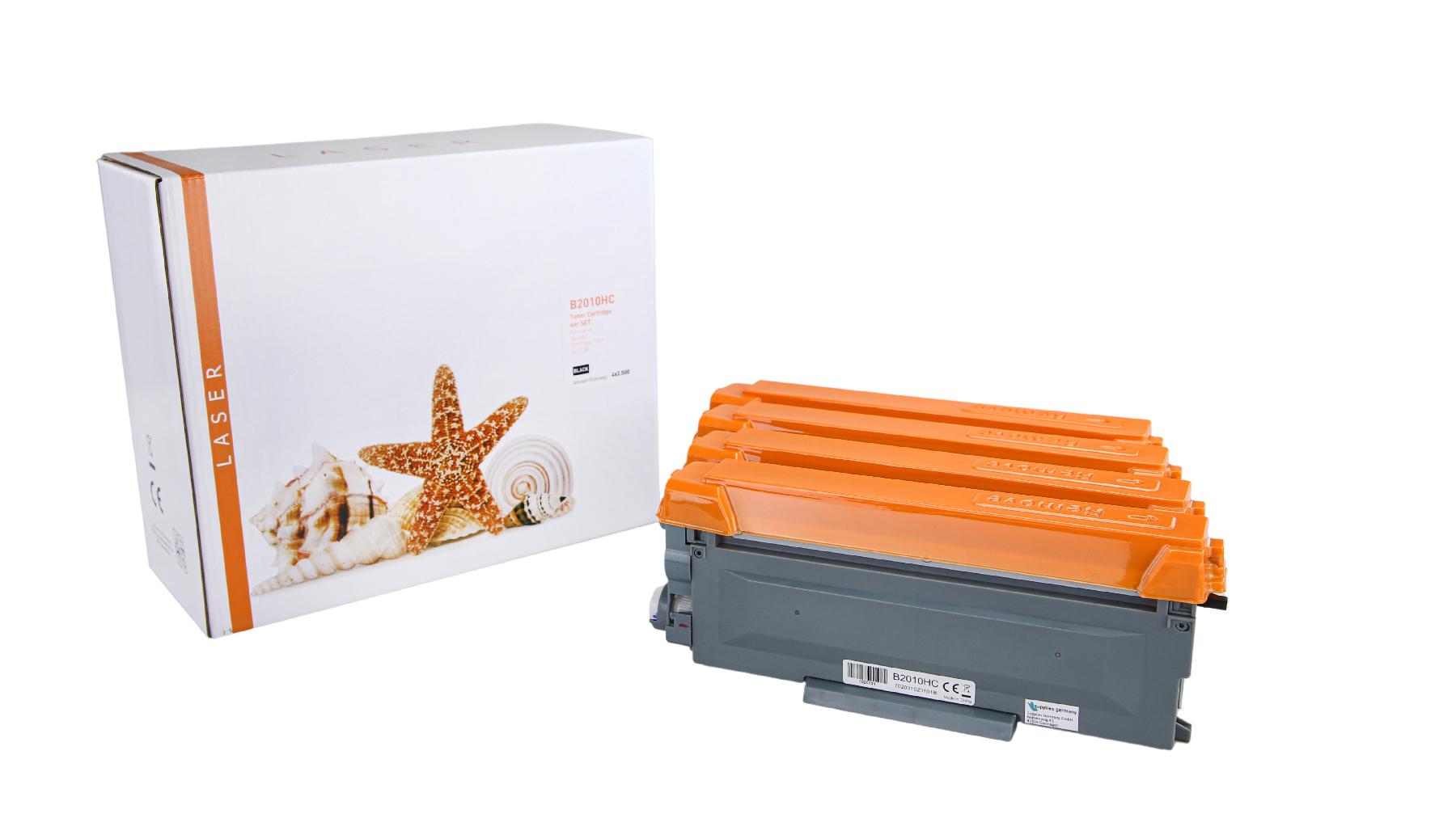 4er Set TONTN2010 Alternativ Toner Black für Bro / TN2010 / 4x2.500 Seiten