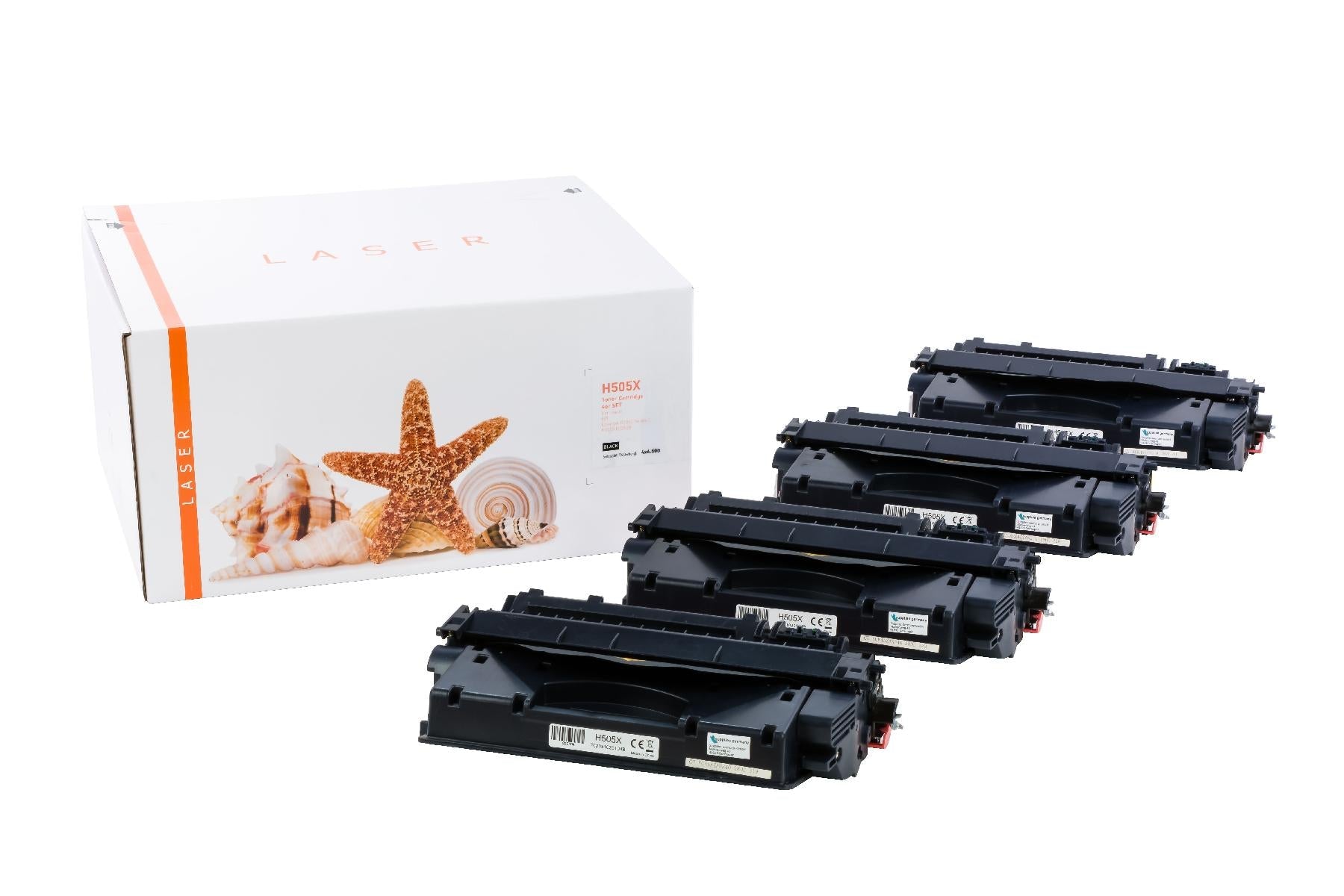 4er Set TONCE505X Alternativ Toner Schwarz für HP / CE505X / 4x6.500 Seiten