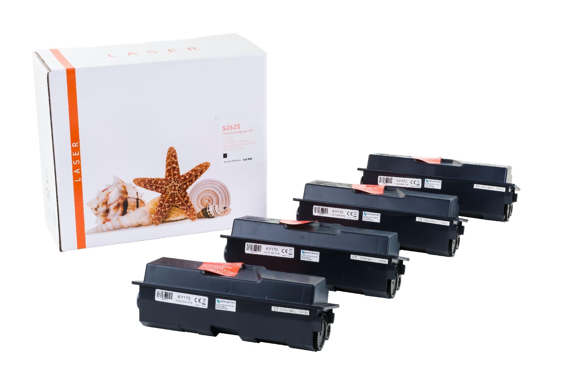 4er Set TONTK170 Alternativ Toner black für Kyocer / TK170 / 4x7.200 Seiten