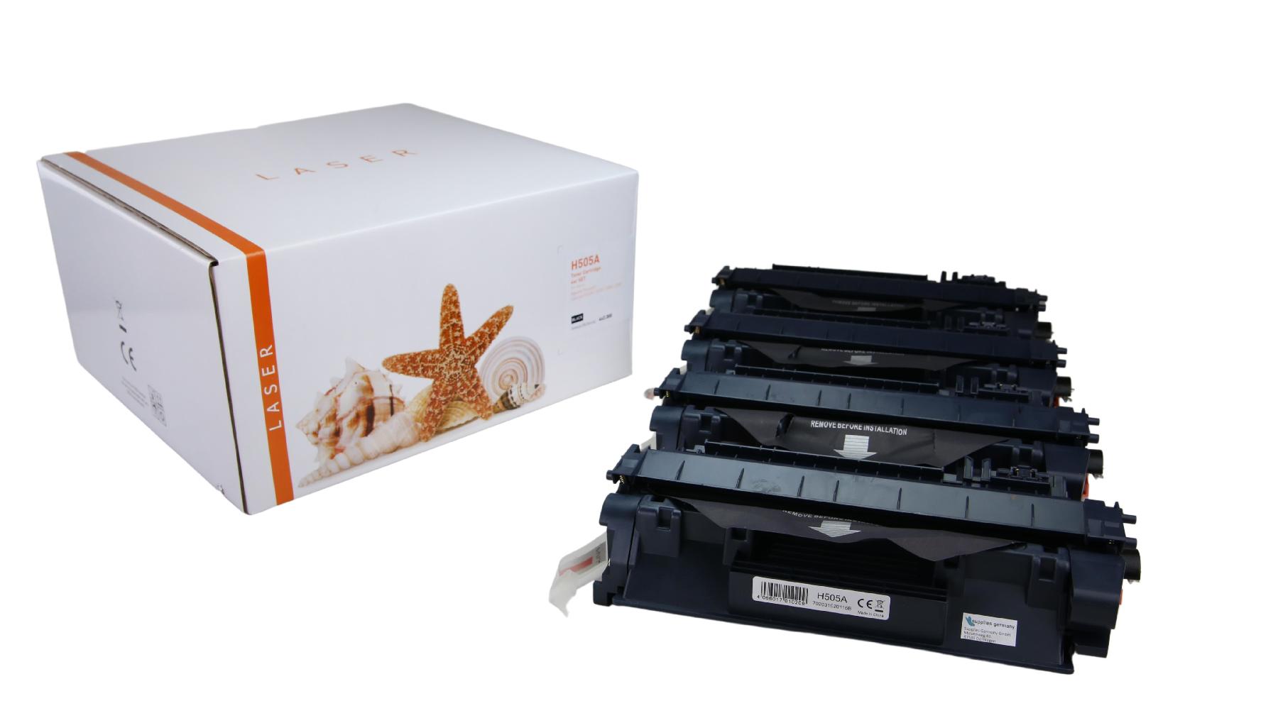 4er Set TONCE505A Alternativ Toner Black für HP / CE505A / 4x2.300 Seiten
