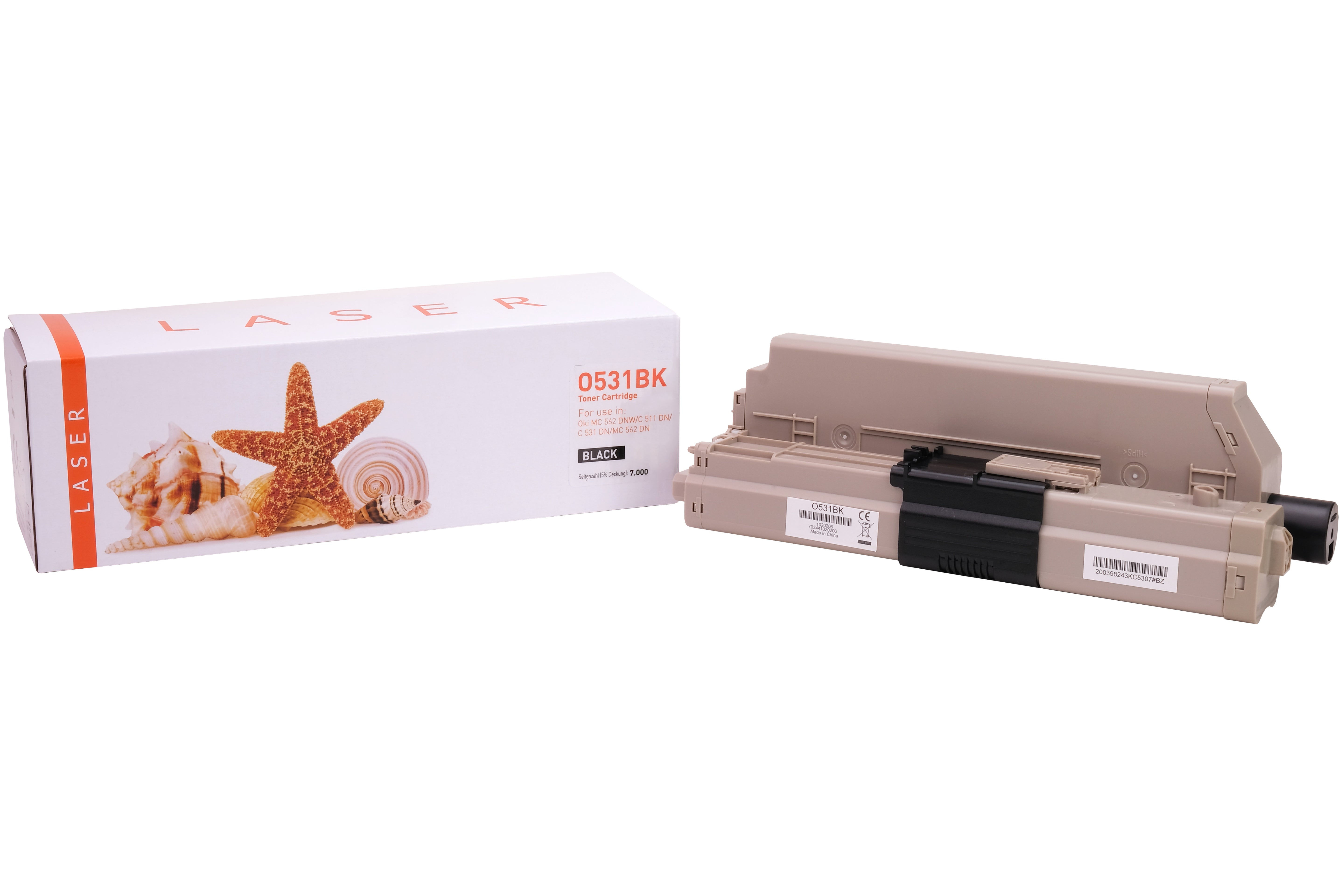 TONC531BK Alternativ Toner Black für Oki / 44973508 / 7.000 Seiten