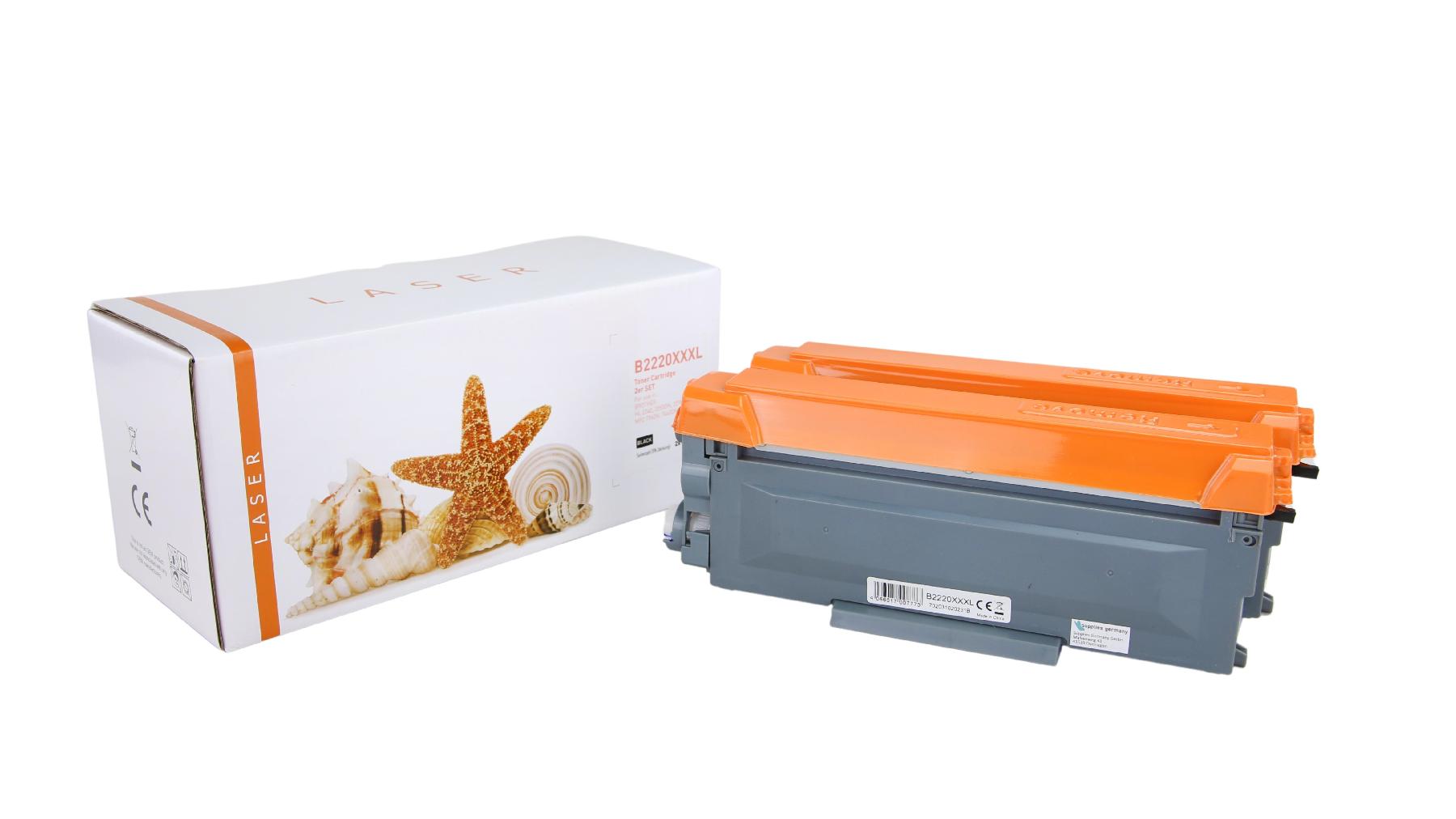 2er Set TONTN2220XXXL Alternativ Toner Black für B / TN2220XXXL / 2x10.400 Seiten