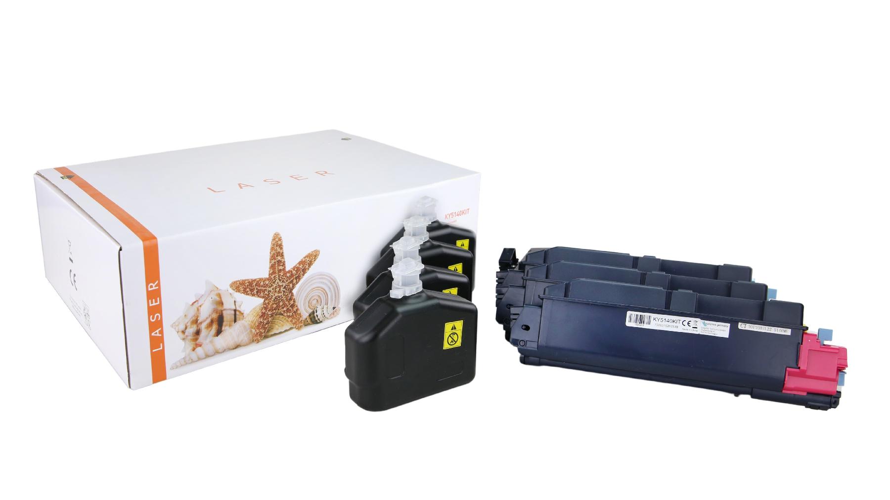 TONTK5140KIT Alternativ Toner Rainbowkit für Kyoce / TK5140 / BK7.000 / CMY5.000 Seiten