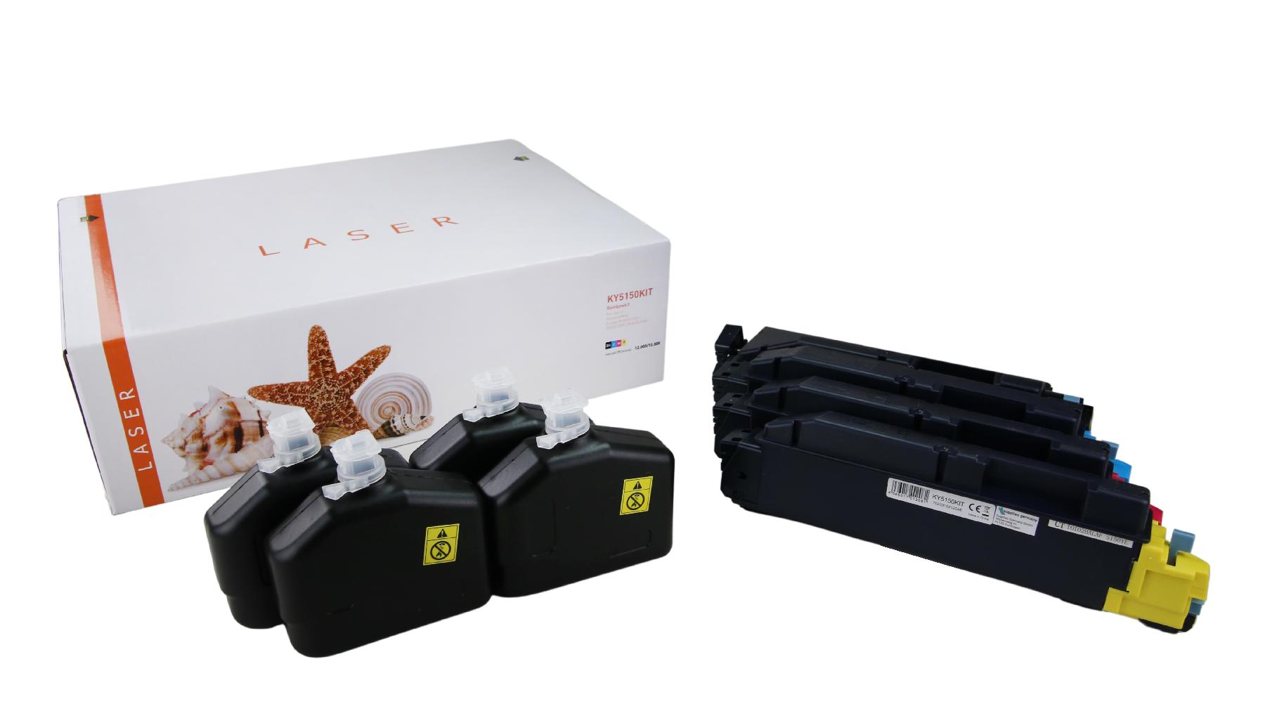 TONTK5150KIT Alternativ Toner Rainbowkit für Kyoce / TK5150 / BK12.000 / CMY10.000 Seiten