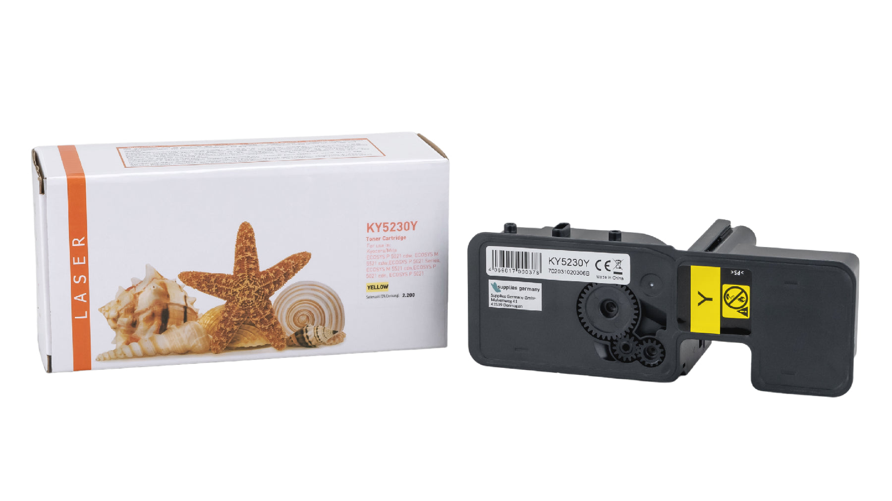 TONTK5230Y Alternativ Toner Yellow für Kyocera / TK5230Y / 2.200 Seiten