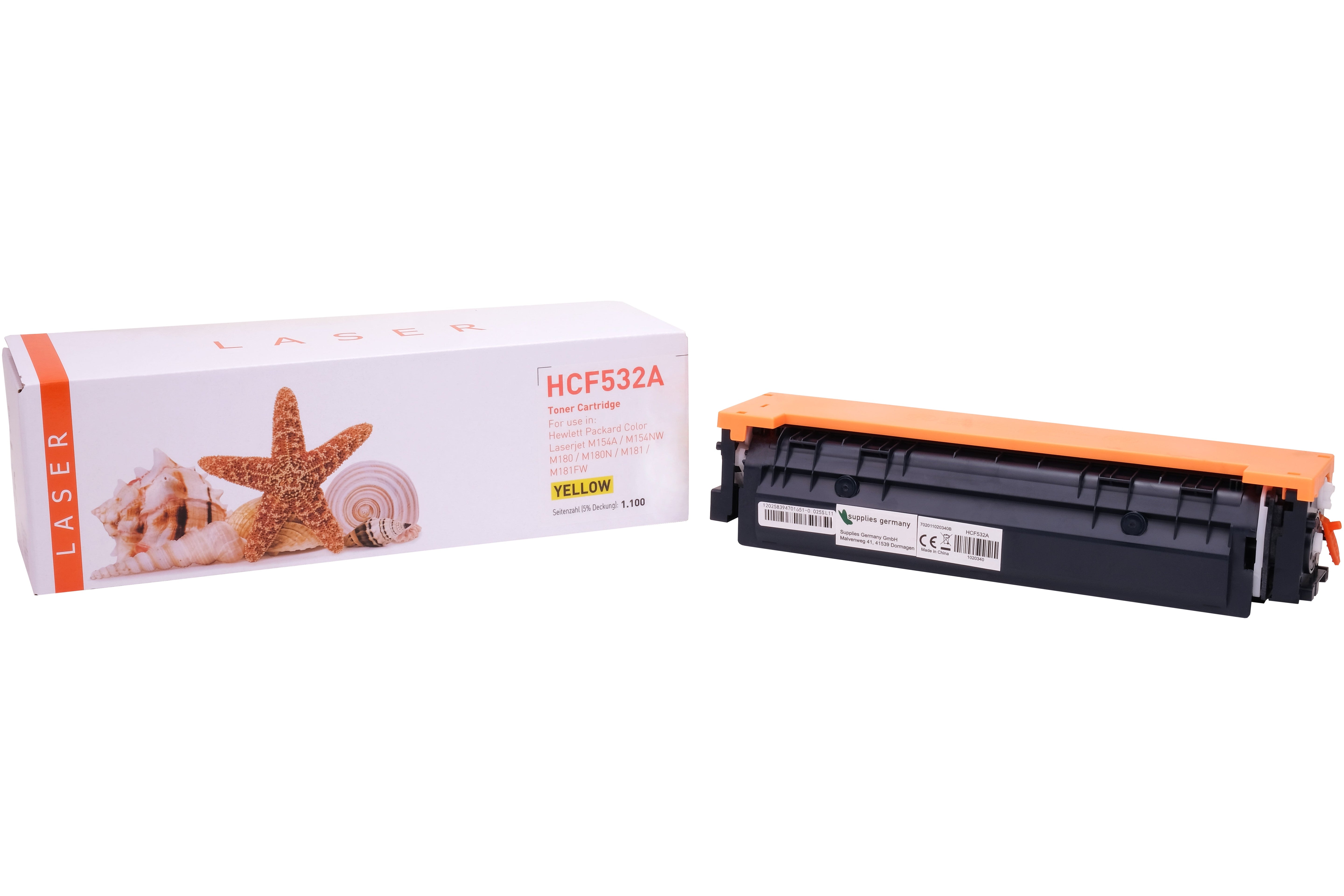 TONCF532A Alternativ Toner Gelb für HP / CF532A / 1.100 Seiten