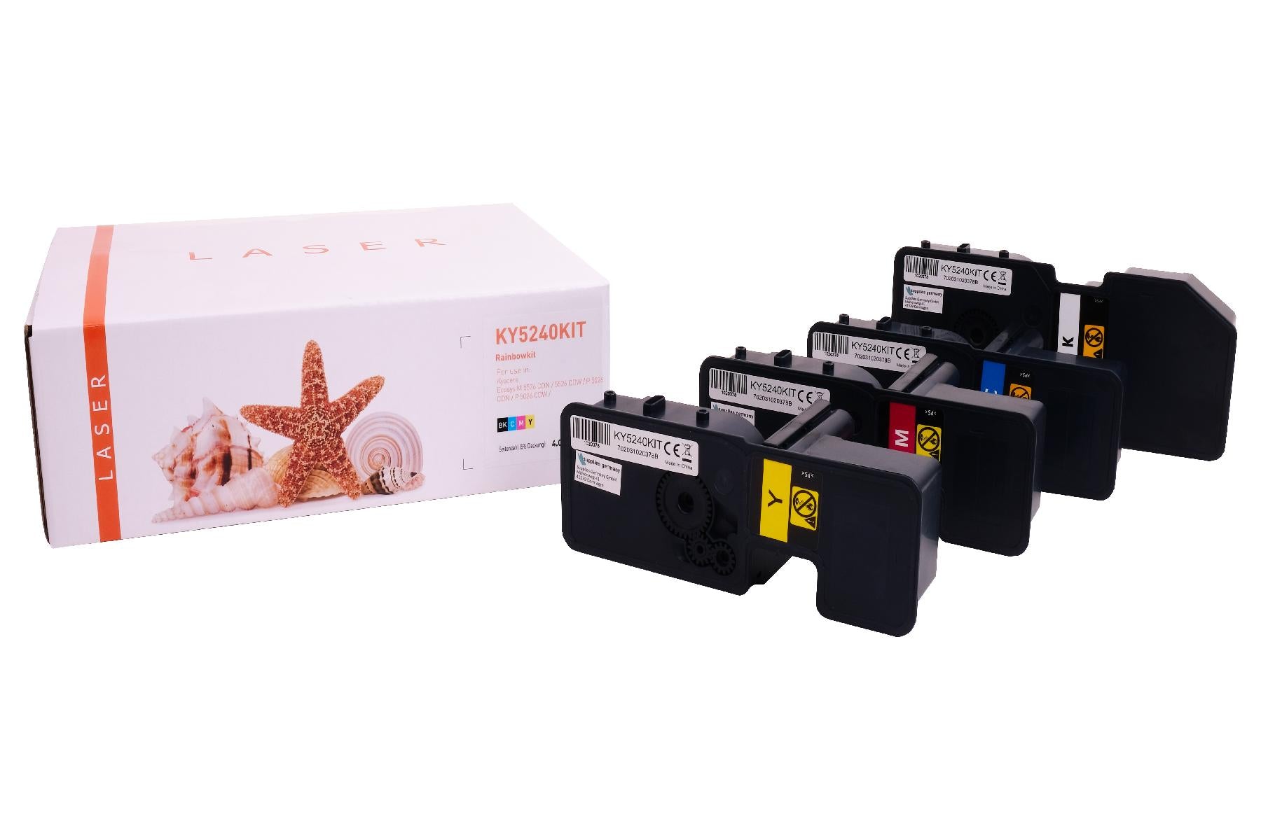 TONTK5240KIT Alternativ Toner Rainbowkit für Kyoce / TK5240 / BK4.000 / CMY3.000 Seiten
