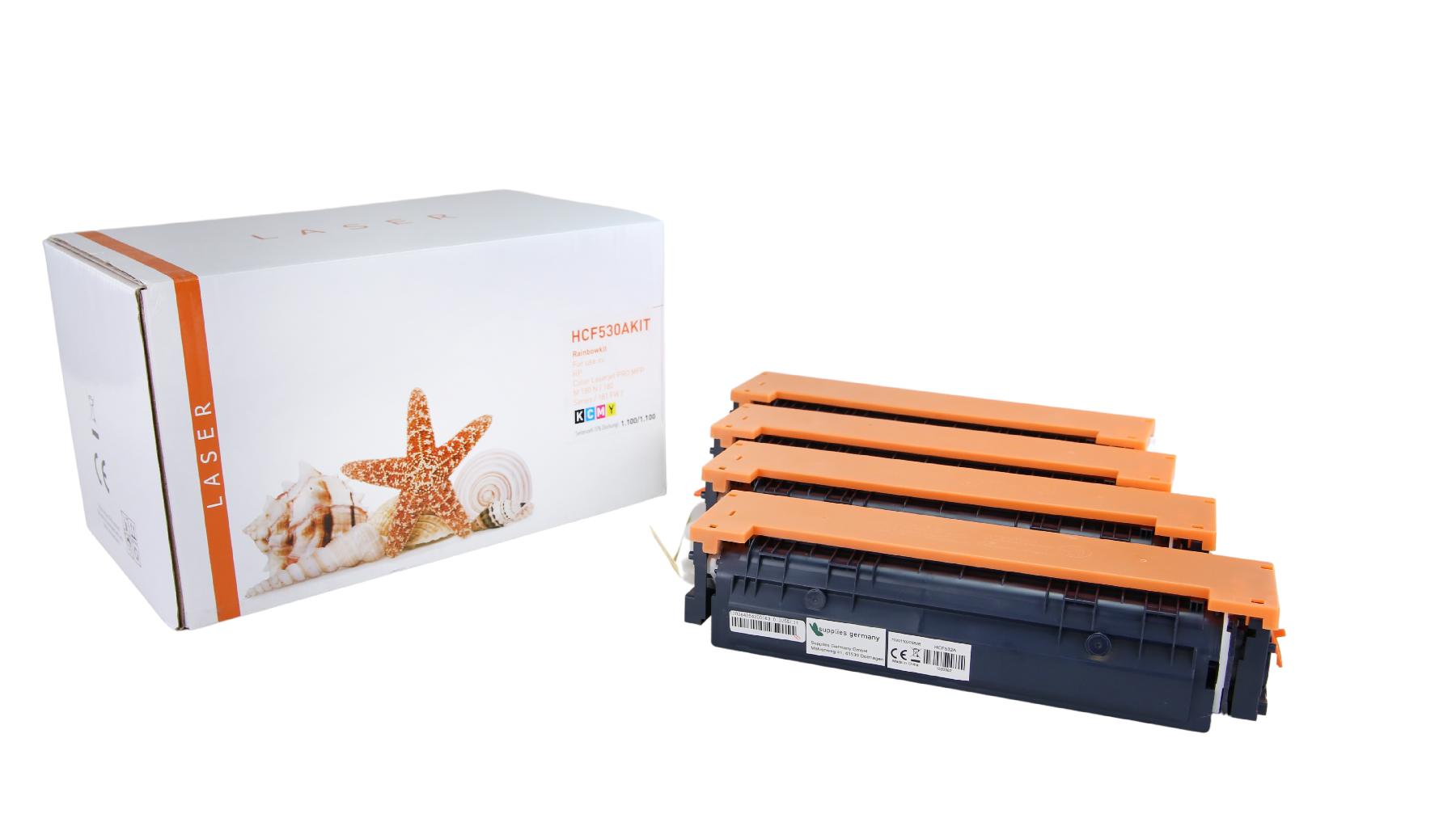 TONCF530AKIT Alternativ Toner Rainbowkit für HP / CF530A / BKCMY 1.100 Seiten
