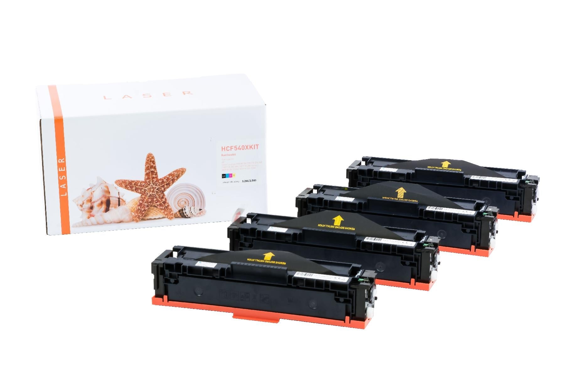 TONCF540XKIT Alternativ Toner Rainbowkit für HP / CF540X / BK3.200 Seiten / CMY2.500 Seiten