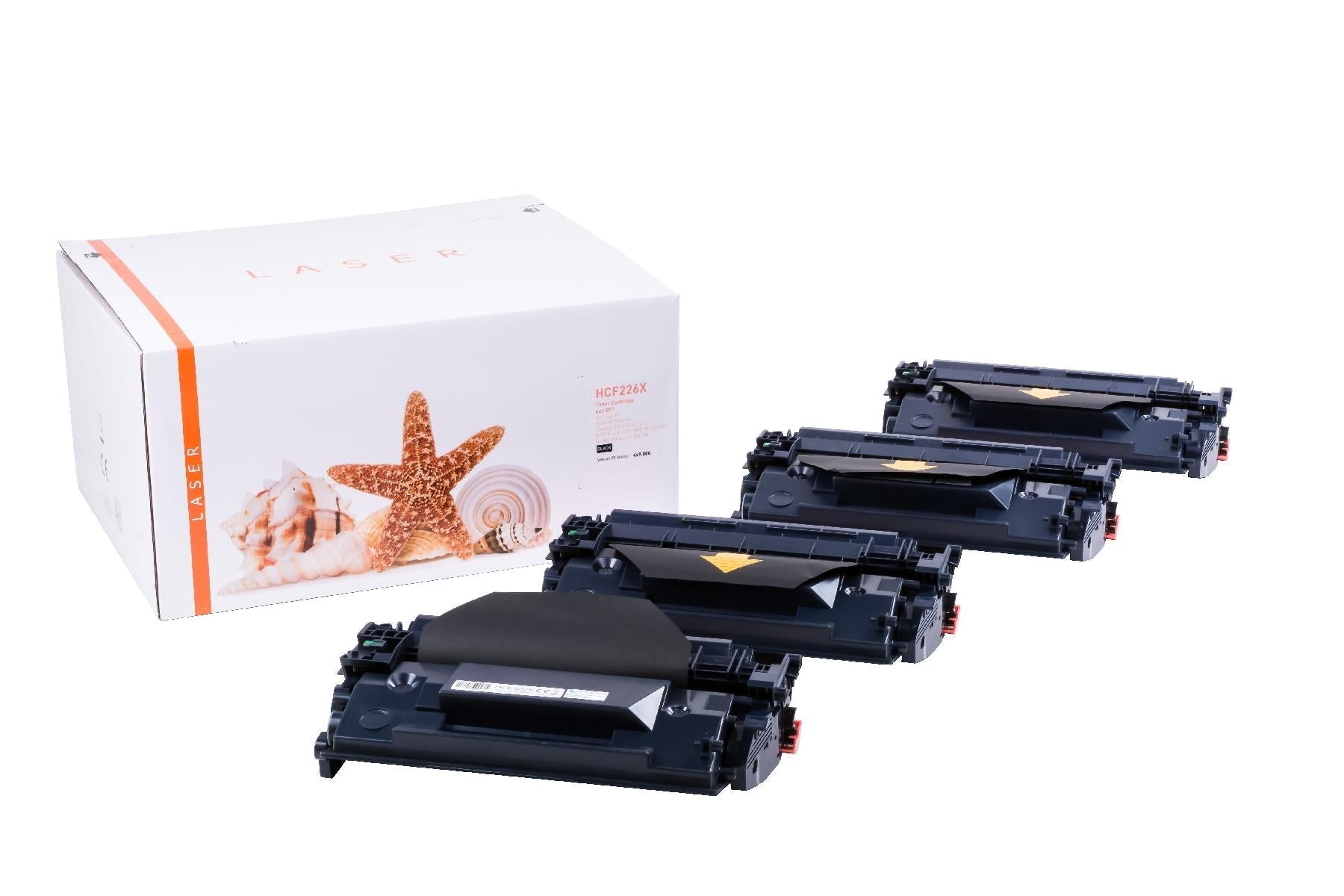 4er Set TONCF226X Alternativ Toner Schwarz für HP / CF226X / 4x9.000 Seiten