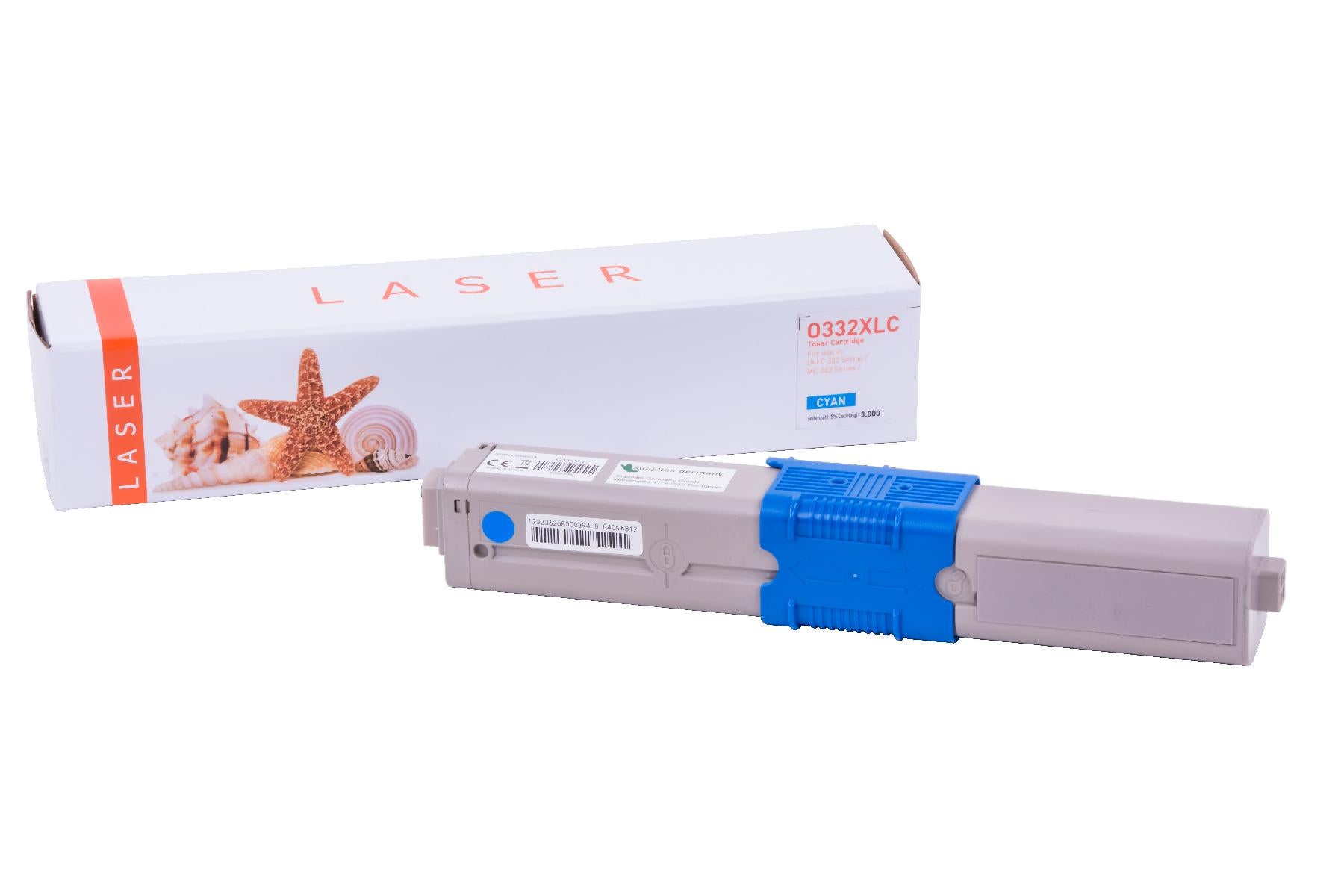 TONC332XLC Alternativ Toner Cyan für Oki / 46508711 / 3.000 Seiten