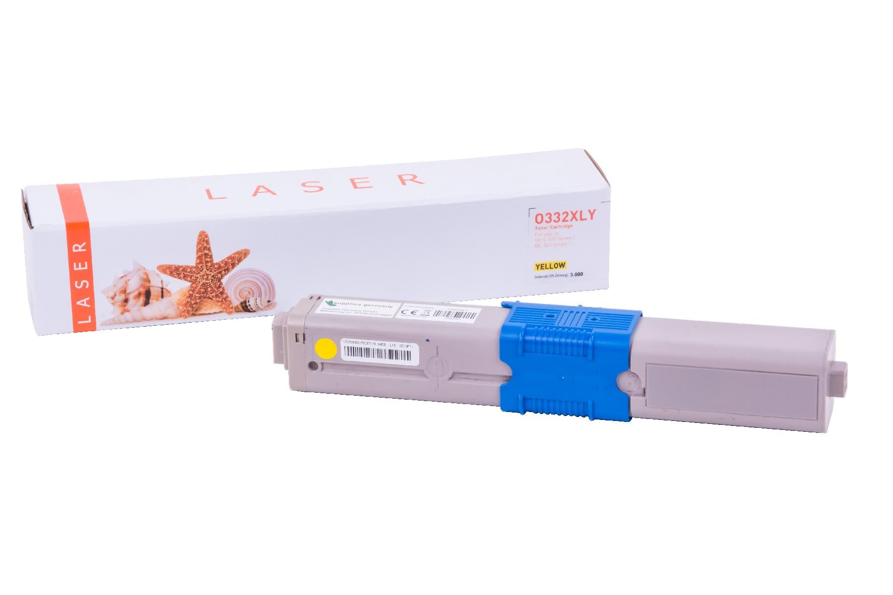 TONC332XLY Alternativ Toner Yellow für Oki / 46508709 / 3.000 Seiten