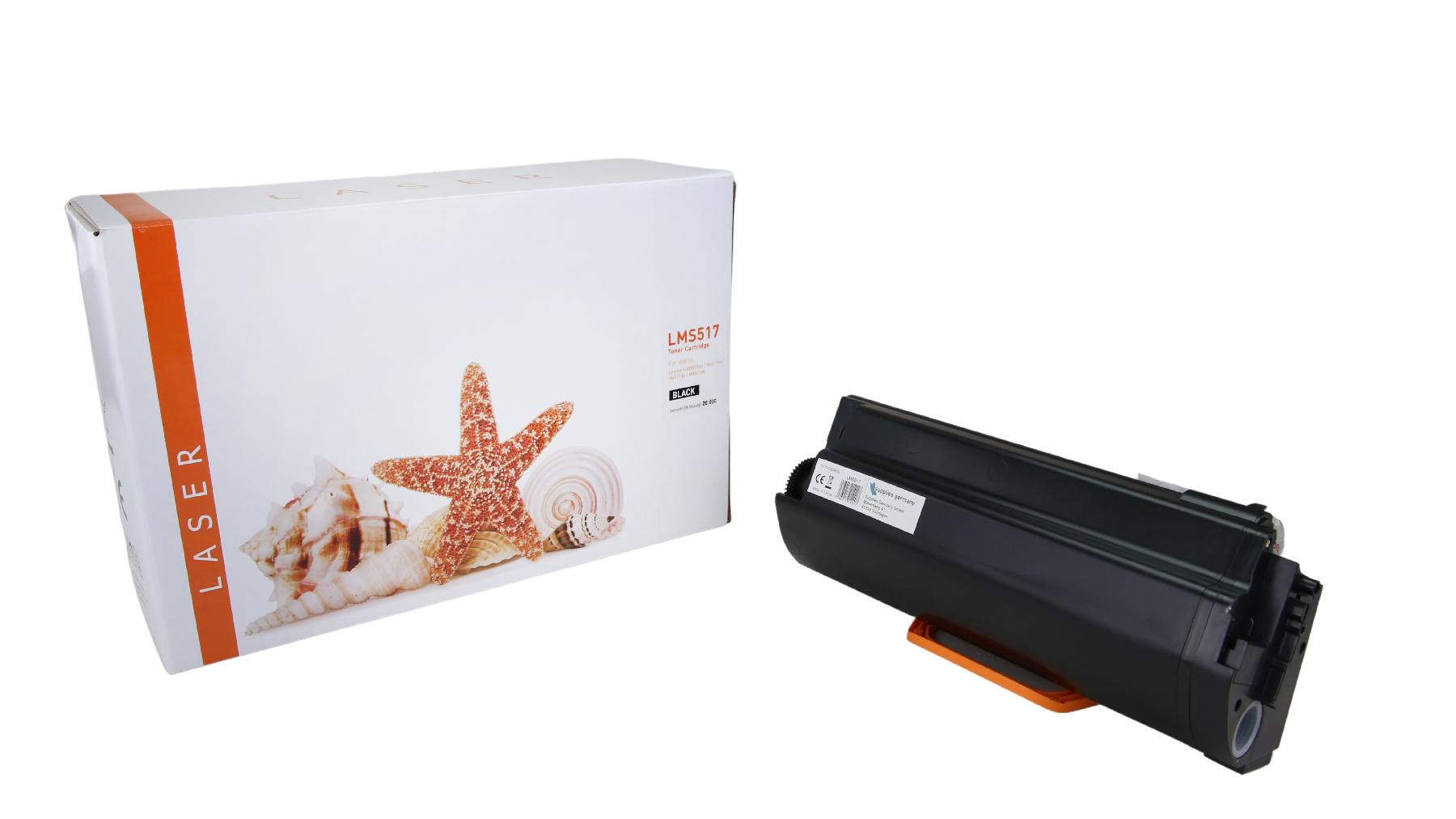 White Box TONMS517 Alternativ Toner Schwarz für Lexmark  / 51B2X00 / 20.000 Seiten neu schwarz