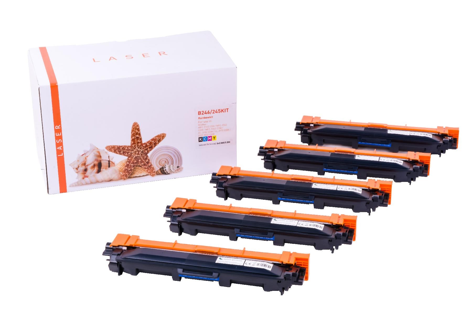 TONTN246KIT5 Univ. Toner TN241/242/245/246 Rainbowkit für Brother / TN246KIT / BK2x2.500 / CMY2.200 Seiten