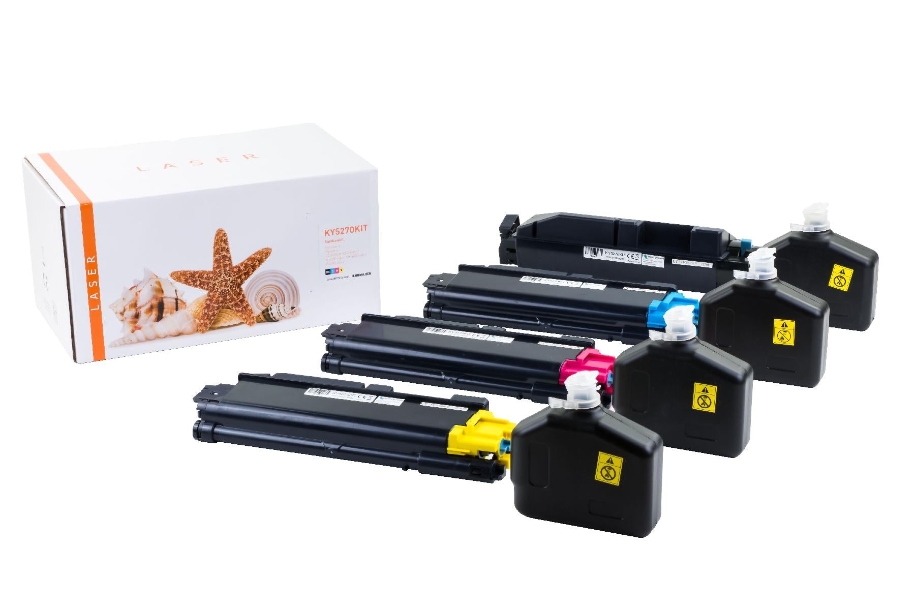 TONTK5270KIT Alternativ Toner Rainbowkit für Kyoce / TK5270 / BK8.000 / CMY6.000 Seiten