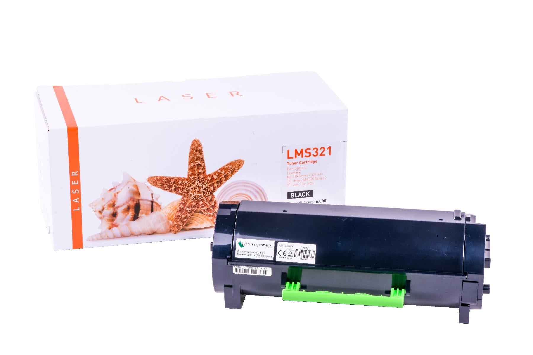 White Box TONMS321 Alternativ Toner Schwarz für Lexmark / 56F2000 / 6.000 Seiten neu schwarz