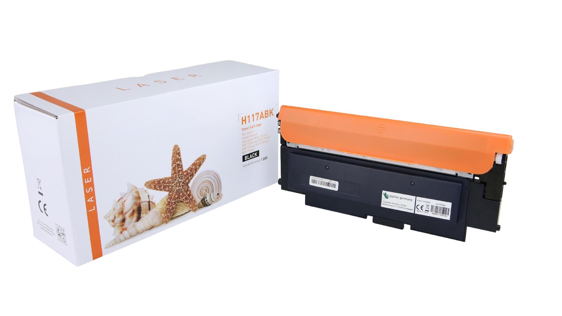 TON117ABK Alternativ Toner Black für HP / W2070A / 1.000 Seiten