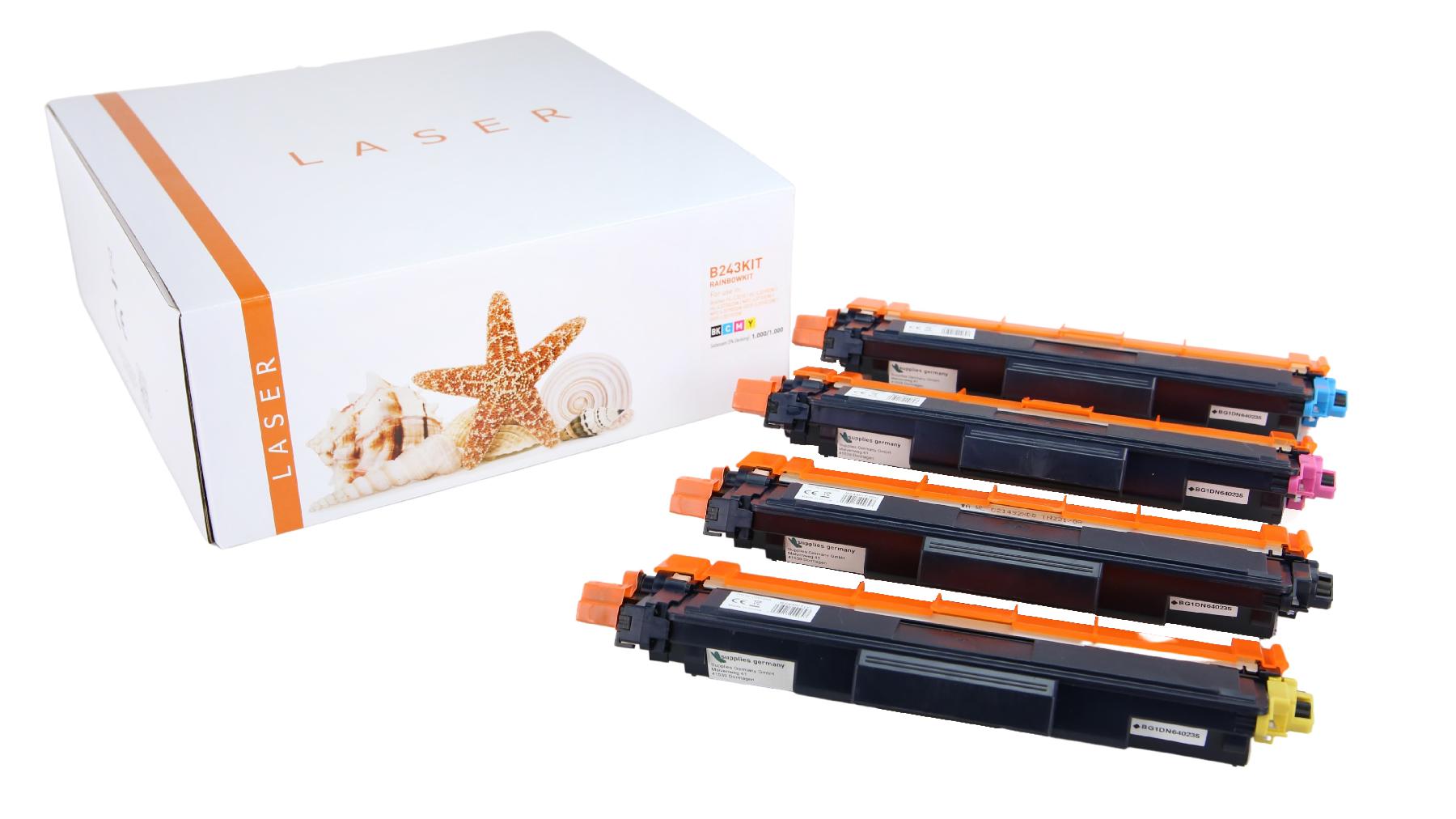 TONTN243KIT Alternativ Toner Rainbowkit für Brothe / TN243 / BKCMY1.000 Seiten