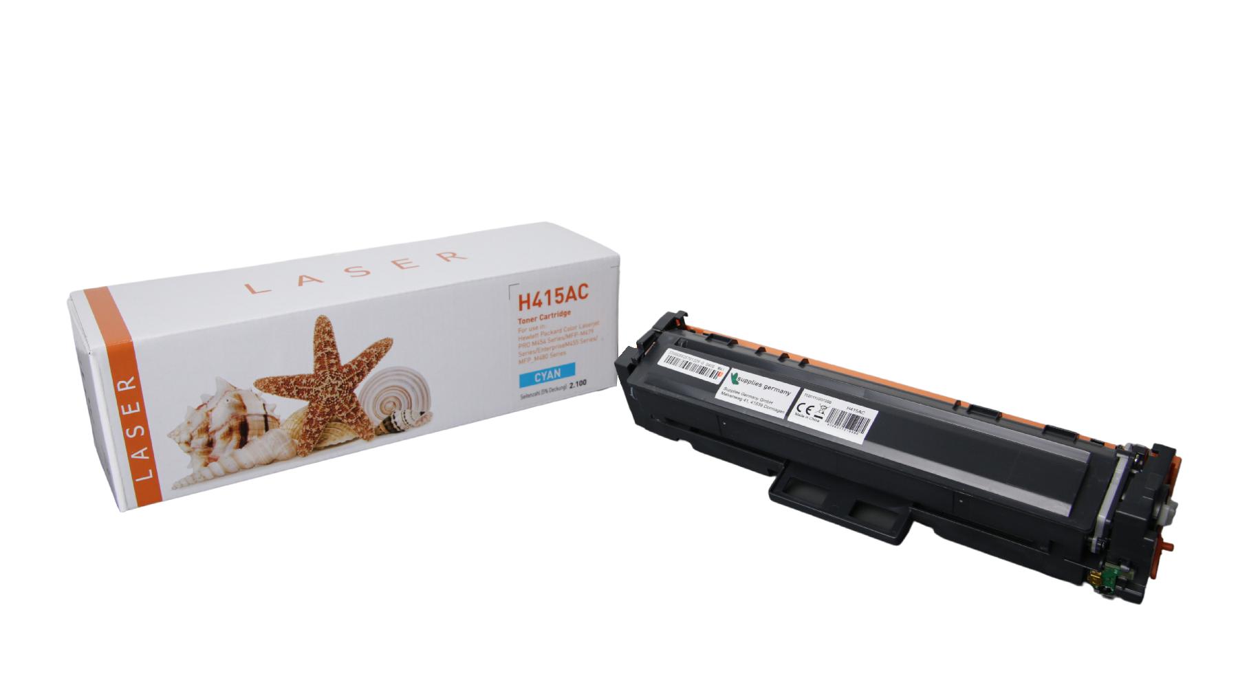 TON415AC Alternativ Toner Cyan für HP / W2031A / 2.100 Seiten